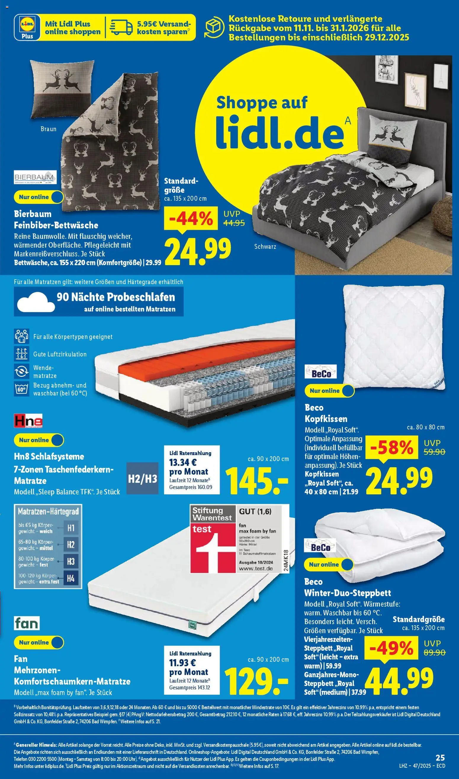 Lidl - Prospekt – gültig ab 17.11.2025 | Seite: 39 | Produkte: Gewicht, Matratze, Bad, Telefon