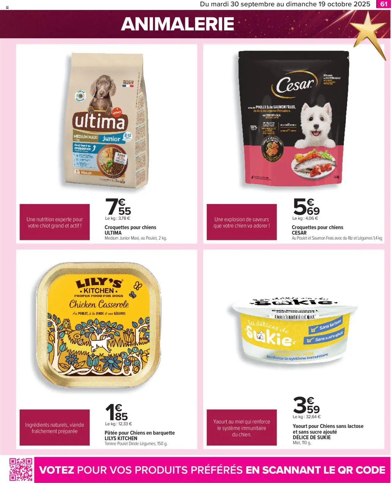  | Page: 61 | Produits: Saumon frais, Miel, Yaourt, Viande