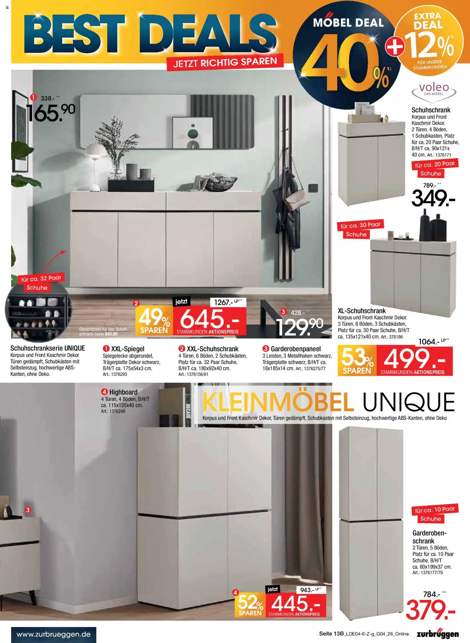 Zurbrüggen Italienische Wochen – gültig ab 11.04.2026 | Seite: 17 | Produkte: HIghboard, Schrank