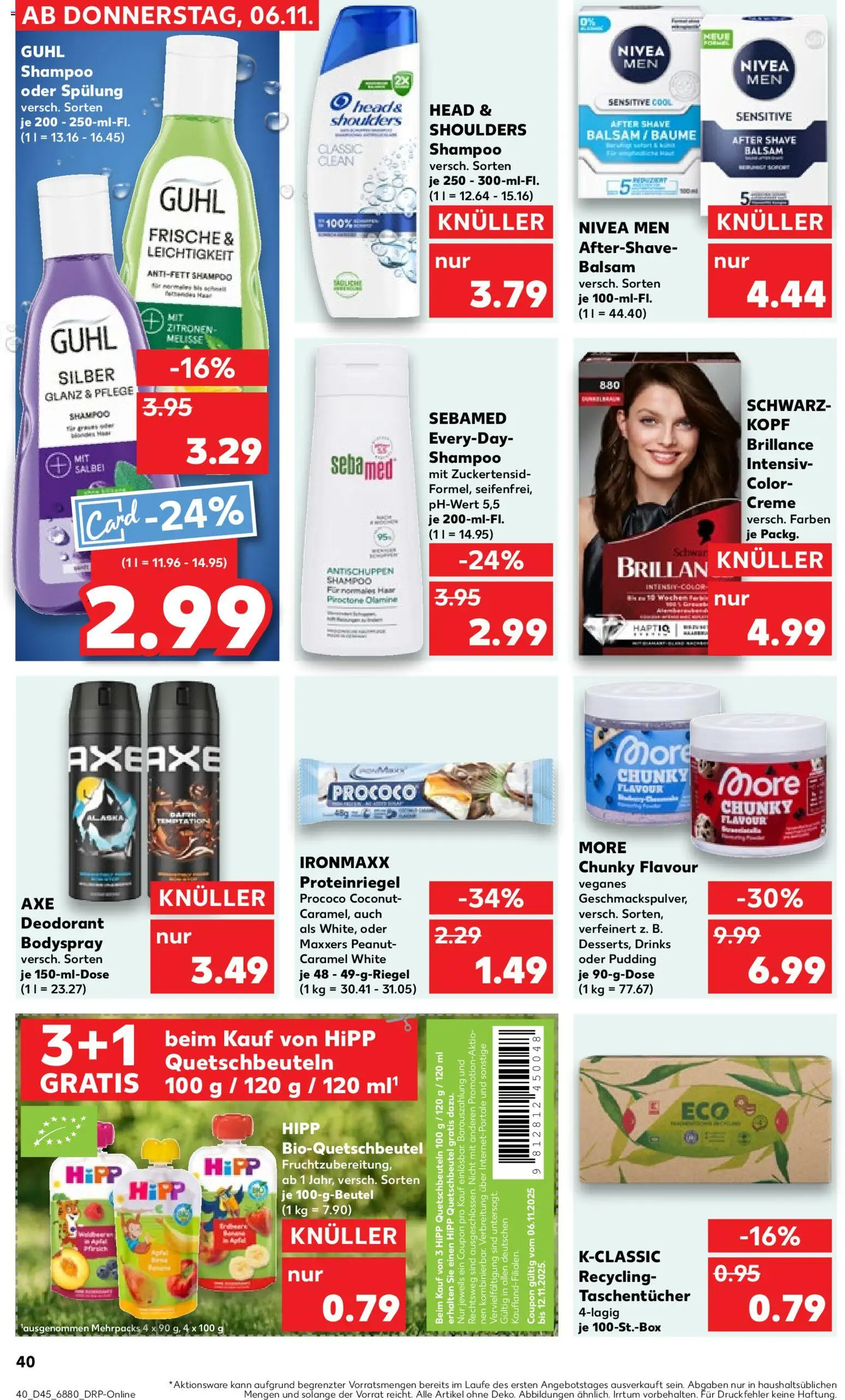 Kaufland prospekt Völklingen	 – gültig ab 06.11.2025 | Seite: 40 | Produkte: Shampoo, Pudding, Deodorant, Zitronen