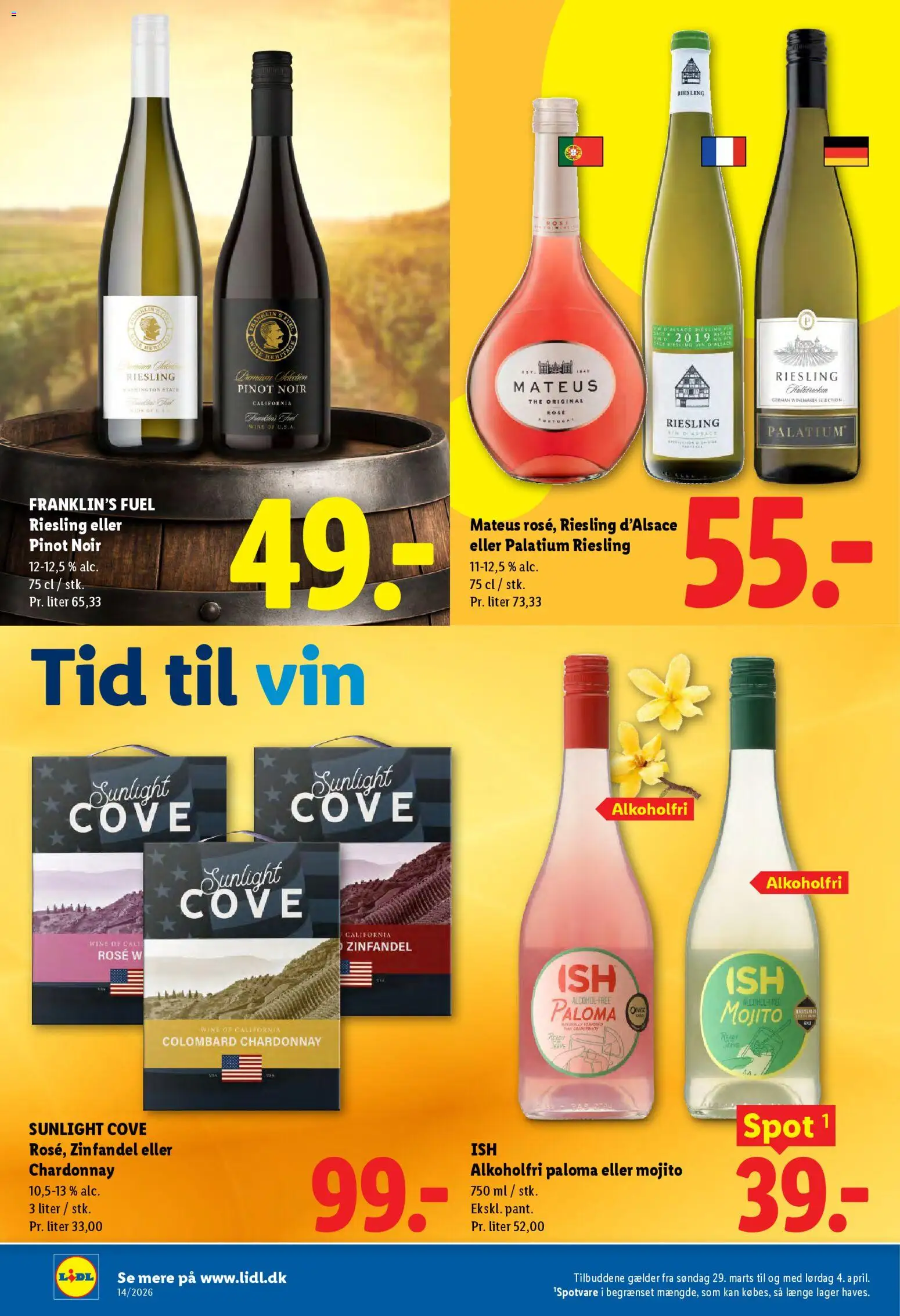 Lidl tilbudsavis – gyldig fra 29.03.2026 | Side: 18 | Produkter: Vin, Søm