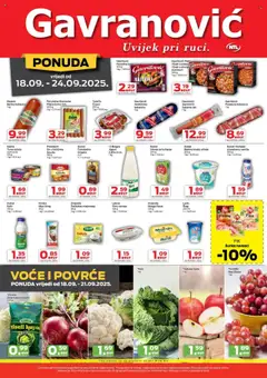 Gavranović katalog | vrijedi od 18.09.2025 | Stranica: 2 | Proizvodi: Vrhnje za kuhanje, Ledo, Kefir, Šlag