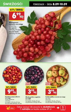 Pomidory papryczkowe na wagę, czerwone, pomarańczowe, 1,00 zł/100 g od 08.09.2025 | Strona: 17
