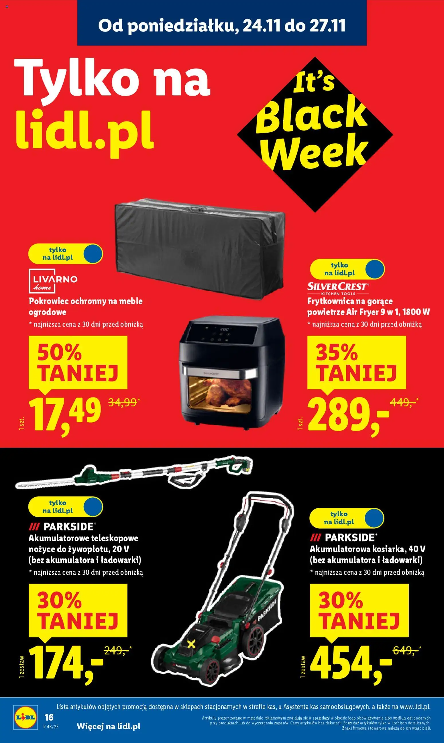 Lidl Black Friday od 24.11.2025 | Strona: 18 | Produkty: Frytkownica, Meble ogrodowe