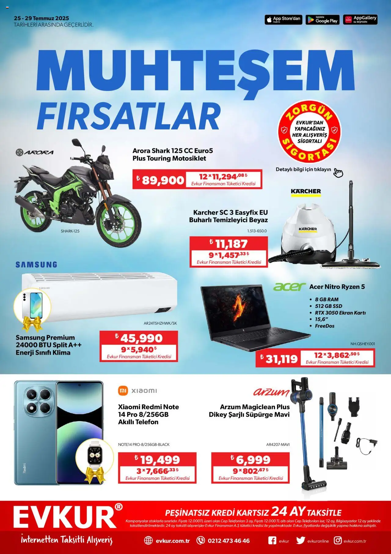 Evkur Katalog - 25.07.2025 tarihinden itibaren geçerlidir | Sayfa: 1 | Ürünler: Telefon, Akıllı telefon, Klima