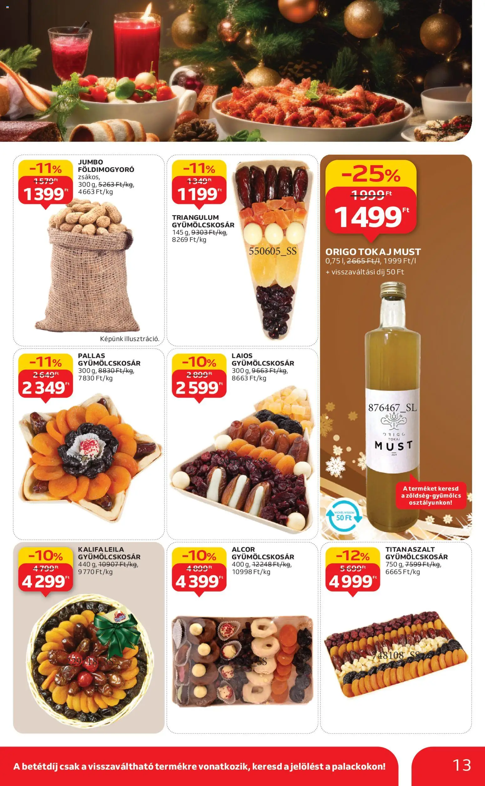 Auchan akciós ujság - amely érvényes a következő dátumtól: 20.11.2025 | Oldal: 13 | Termékek: Földimogyoró