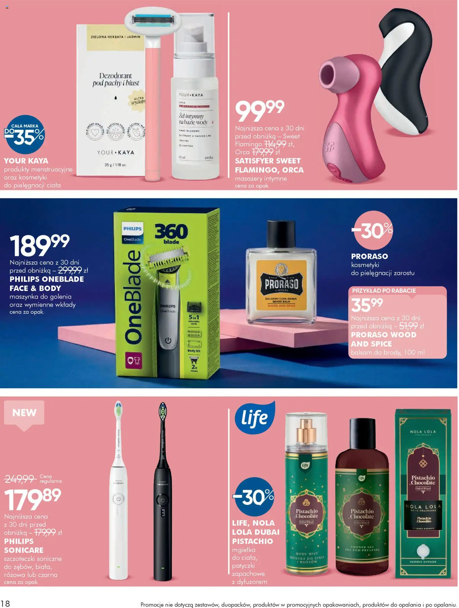 Super-pharm gazetka od 08.04.2026 | Strona: 18 | Produkty: Maszynka do golenia, Prysznic, Herbata, Żel pod prysznic