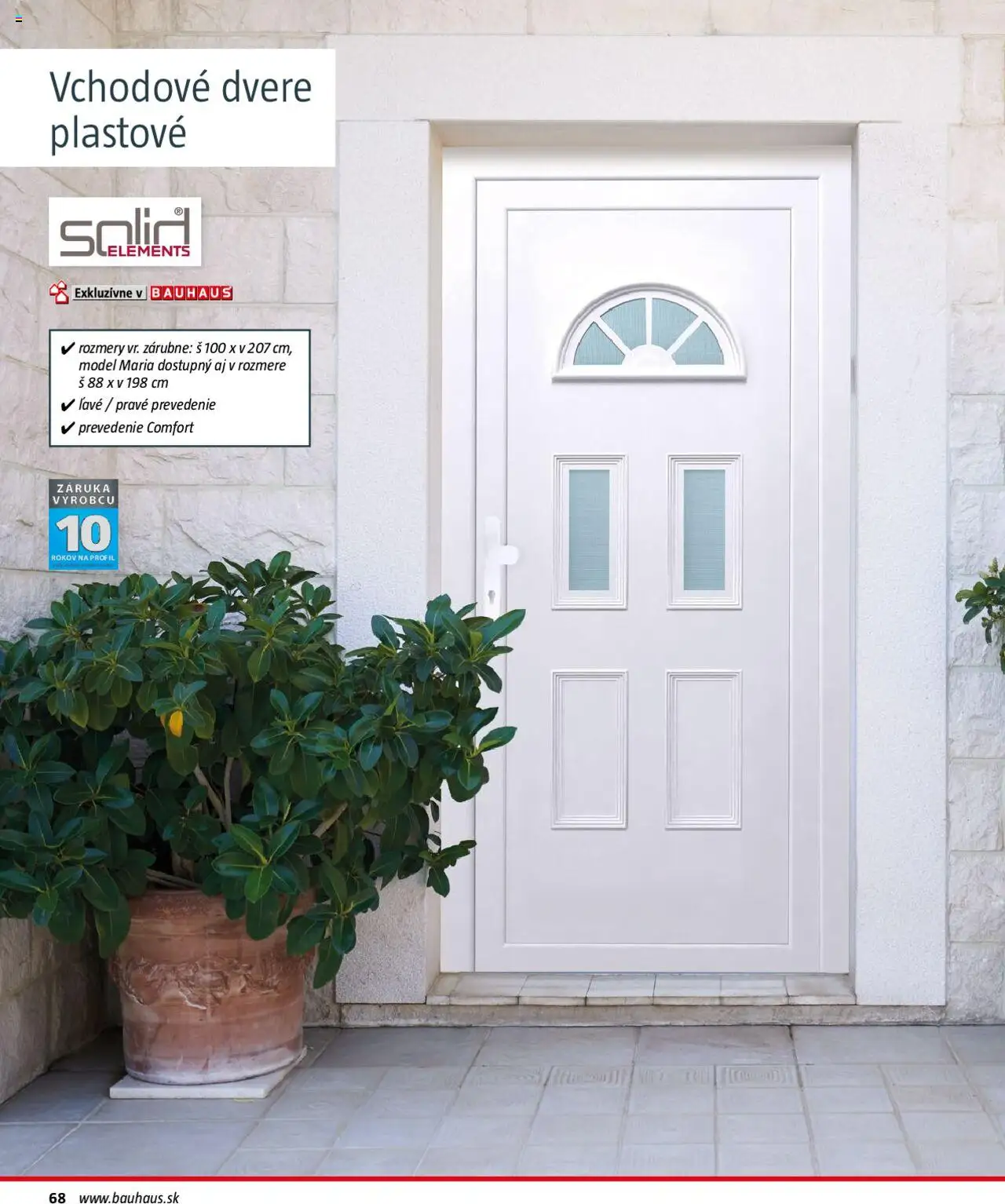 Nové Bauhaus akcie – leták je platný od 08.09.2025 | Strana: 68 | Produkty: Vchodové dvere, Dvere