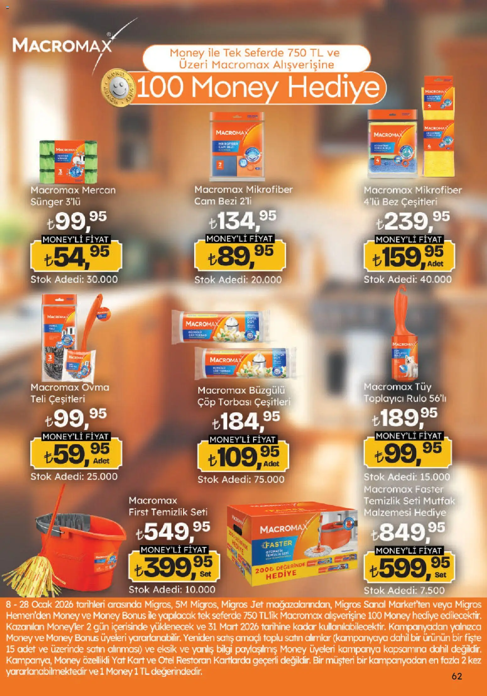 Migros Katalog - Migroskop - 08.01.2026 tarihinden itibaren geçerlidir | Sayfa: 62 | Ürünler: Çöp torbası, Ocak