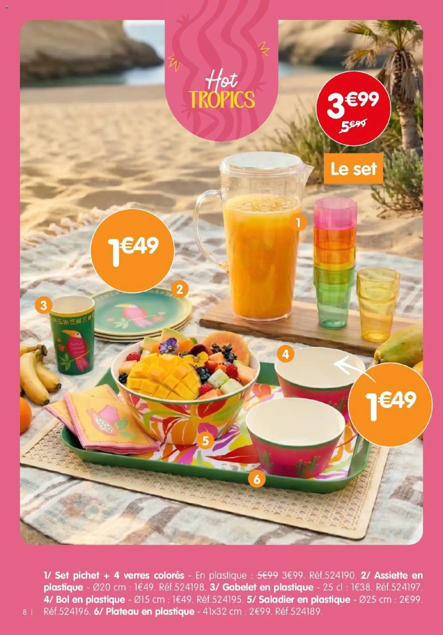 {H1} | Page: 8 | Produits: Plateau, Bol