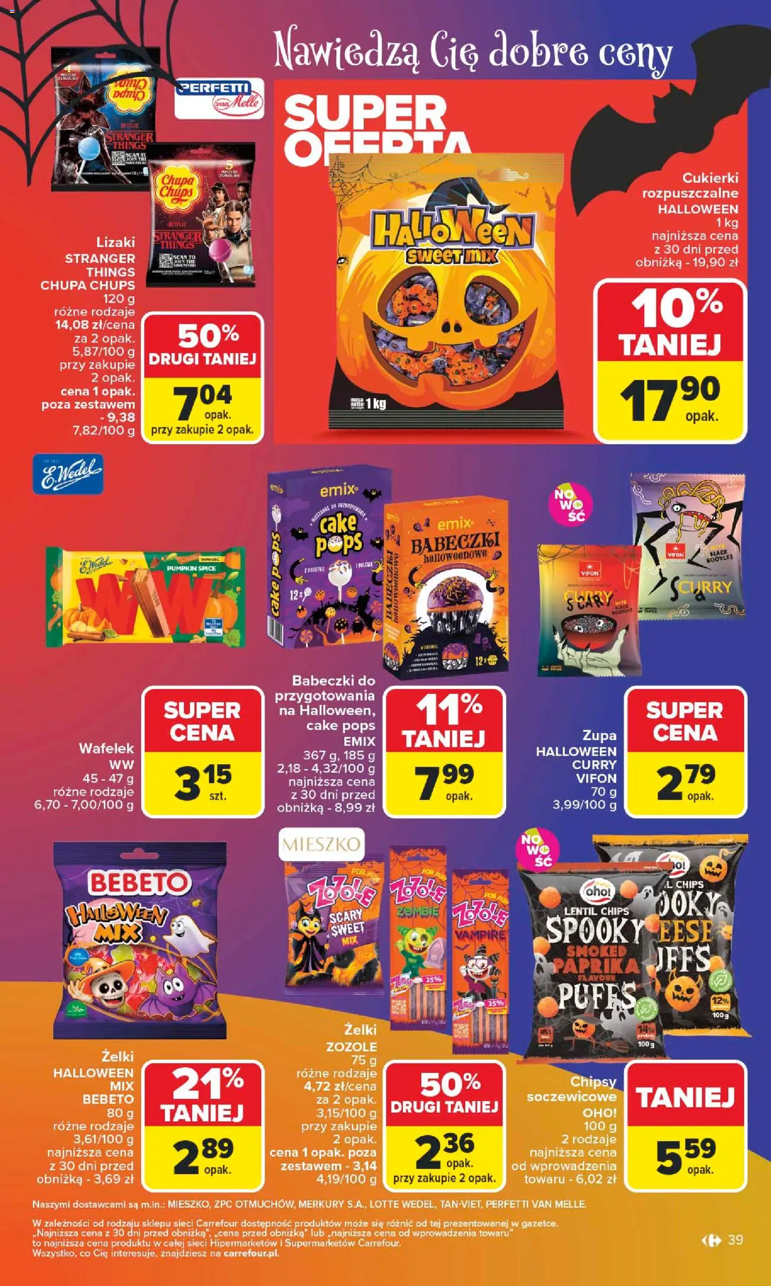 Carrefour Gazetka - Starachowice Zmieniliśmy się dla Ciebie od 27.10.2025 | Strona: 41 | Produkty: Curry, Babeczki, Żelki, Lizaki