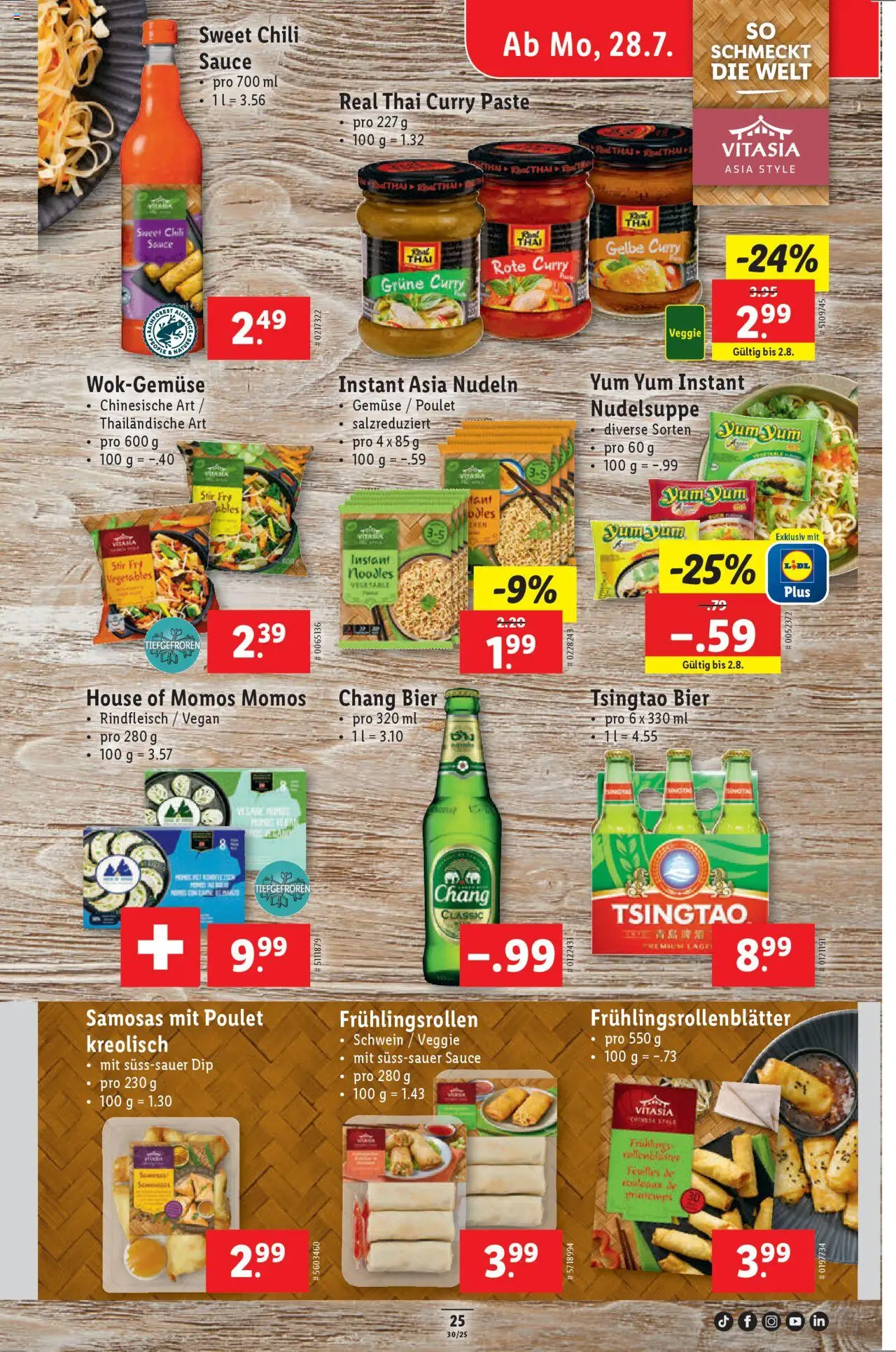 Lidl Aktionen ab 24.07.2025 | Seite: 27 | Produkte: Chili, Nudeln, Rindfleisch, Gemüse