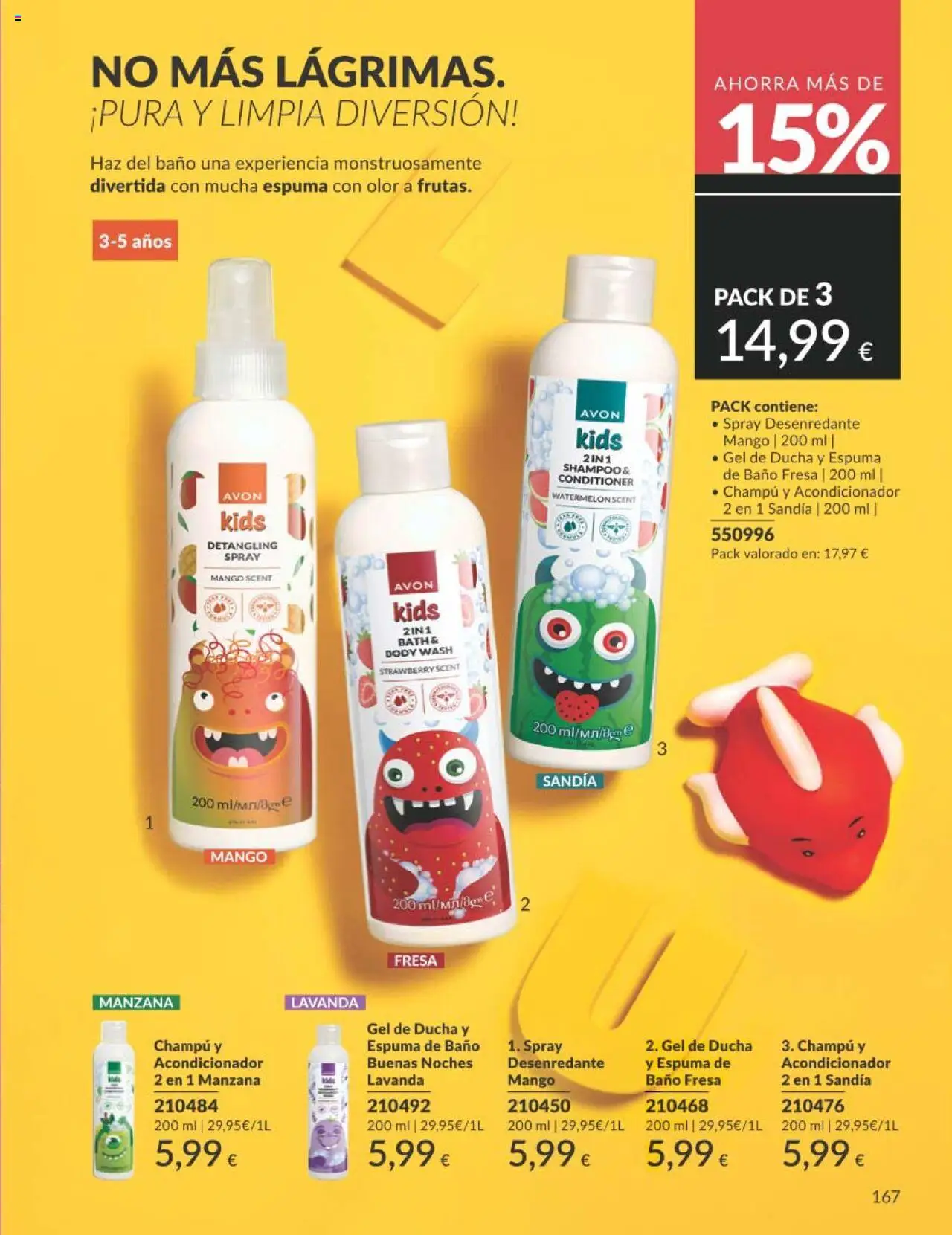 Catálogo AVON campaña 7 │ válido desde el 01.07.2025 | Página: 167 | Productos: Acondicionador, Sandía, Baño, Ducha
