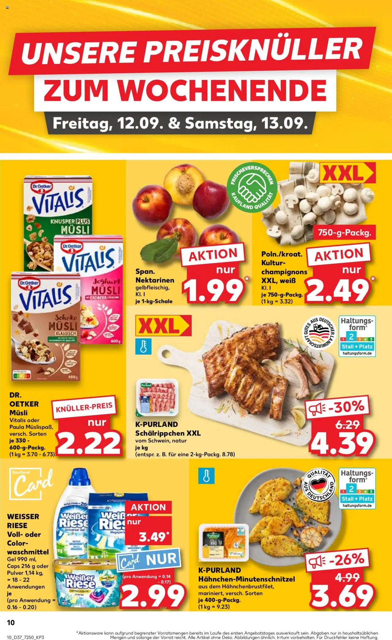 Kaufland prospekt Hannover	 – gültig ab 11.09.2025 | Seite: 10 | Produkte: Musli, Nektarinen, Joghurt, Waschmittel