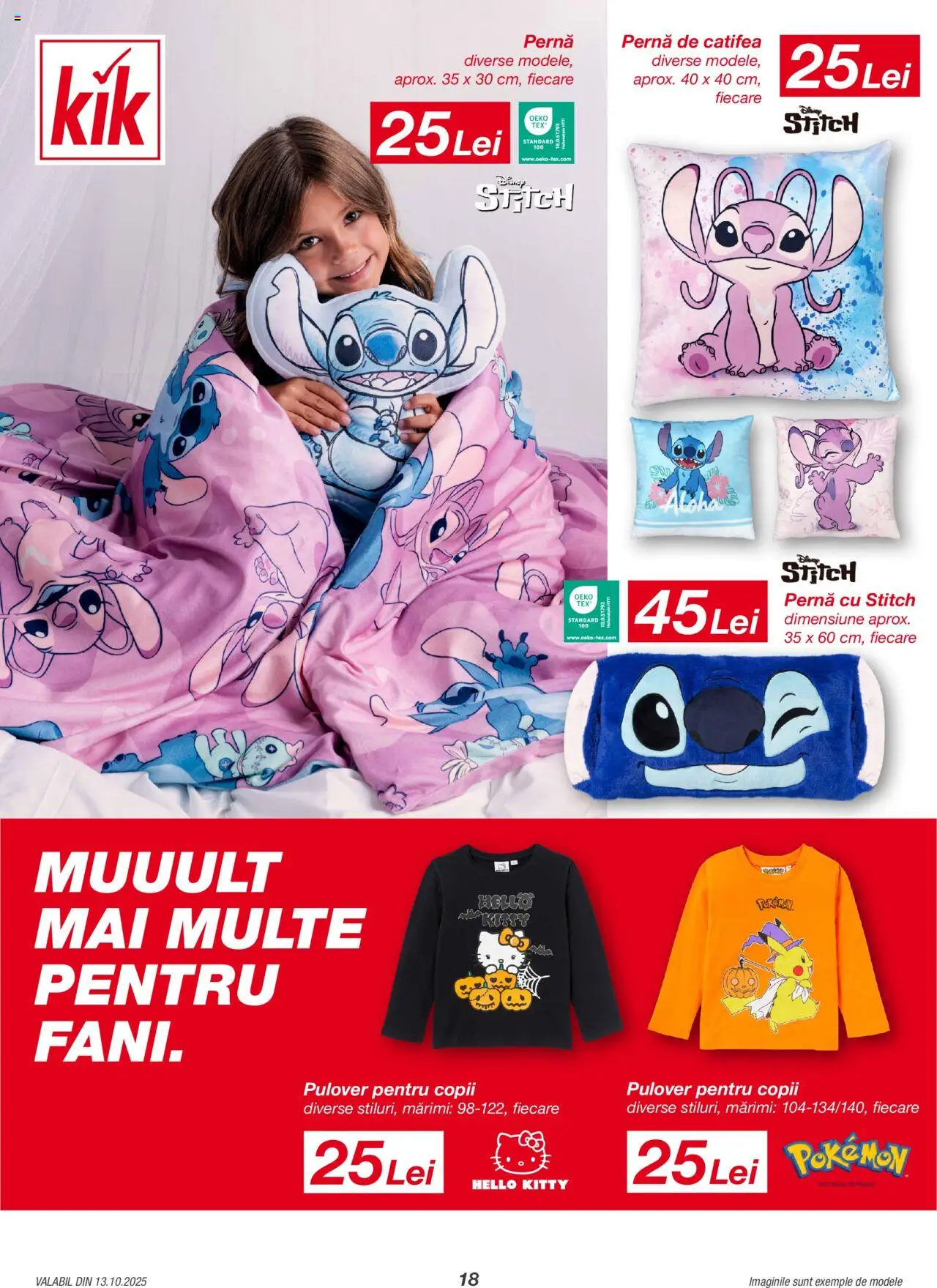 Noul catalog Kik – valabil de la 13.10.2025 | Pagină: 18 | Produse: Pernă, Pulover