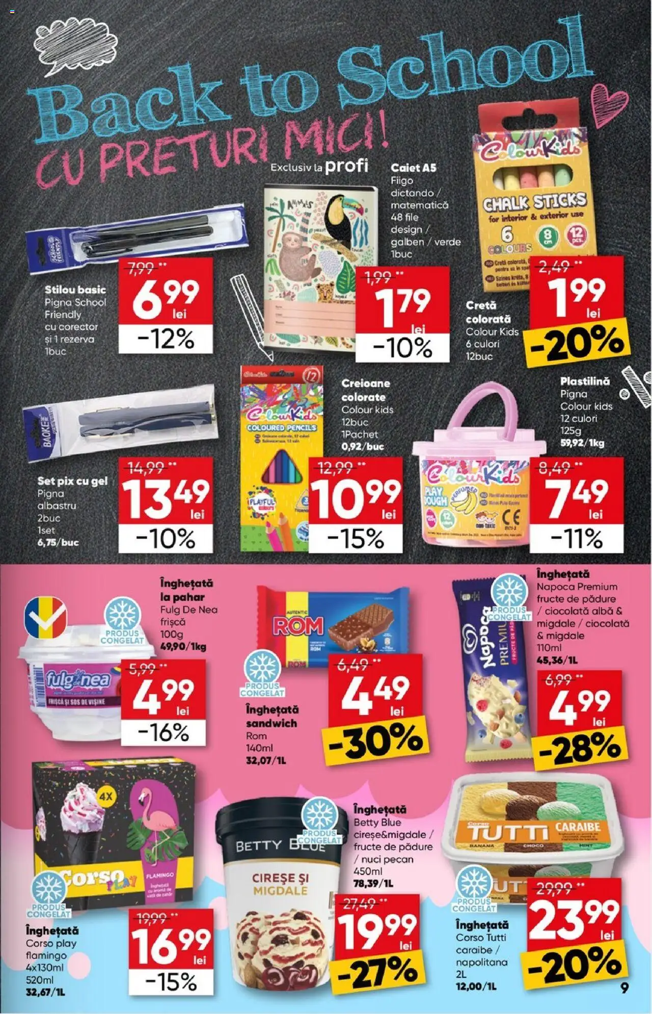Catalog Profi Loco – valabil de la 06.08.2025 | Pagină: 9 | Produse: Ciocolată, Frișcă, Nuci, Înghețată