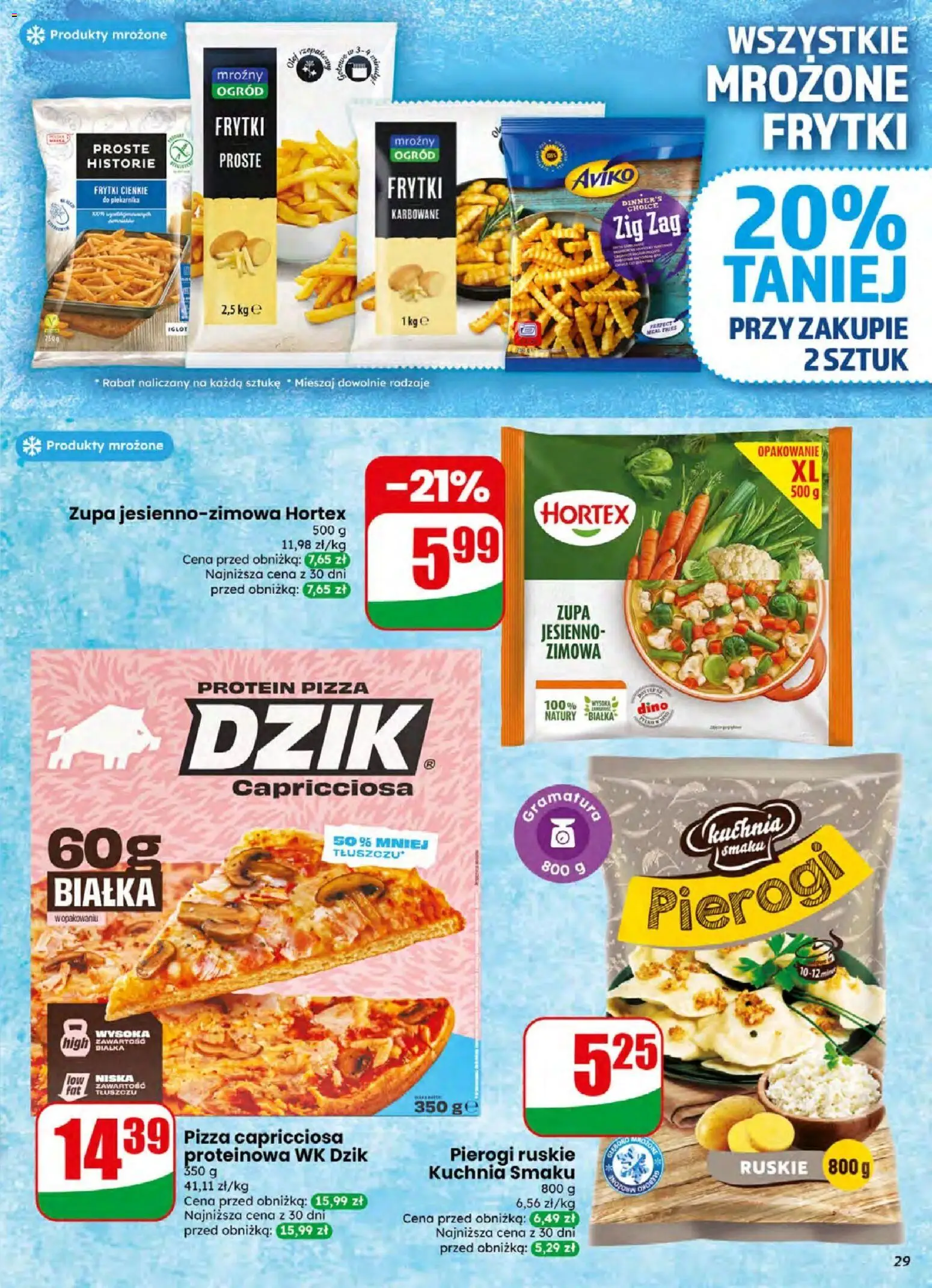 Dino gazetka od 15.04.2026 | Strona: 29 | Produkty: Frytki karbowane, Pizza capricciosa, Pizza, Frytki