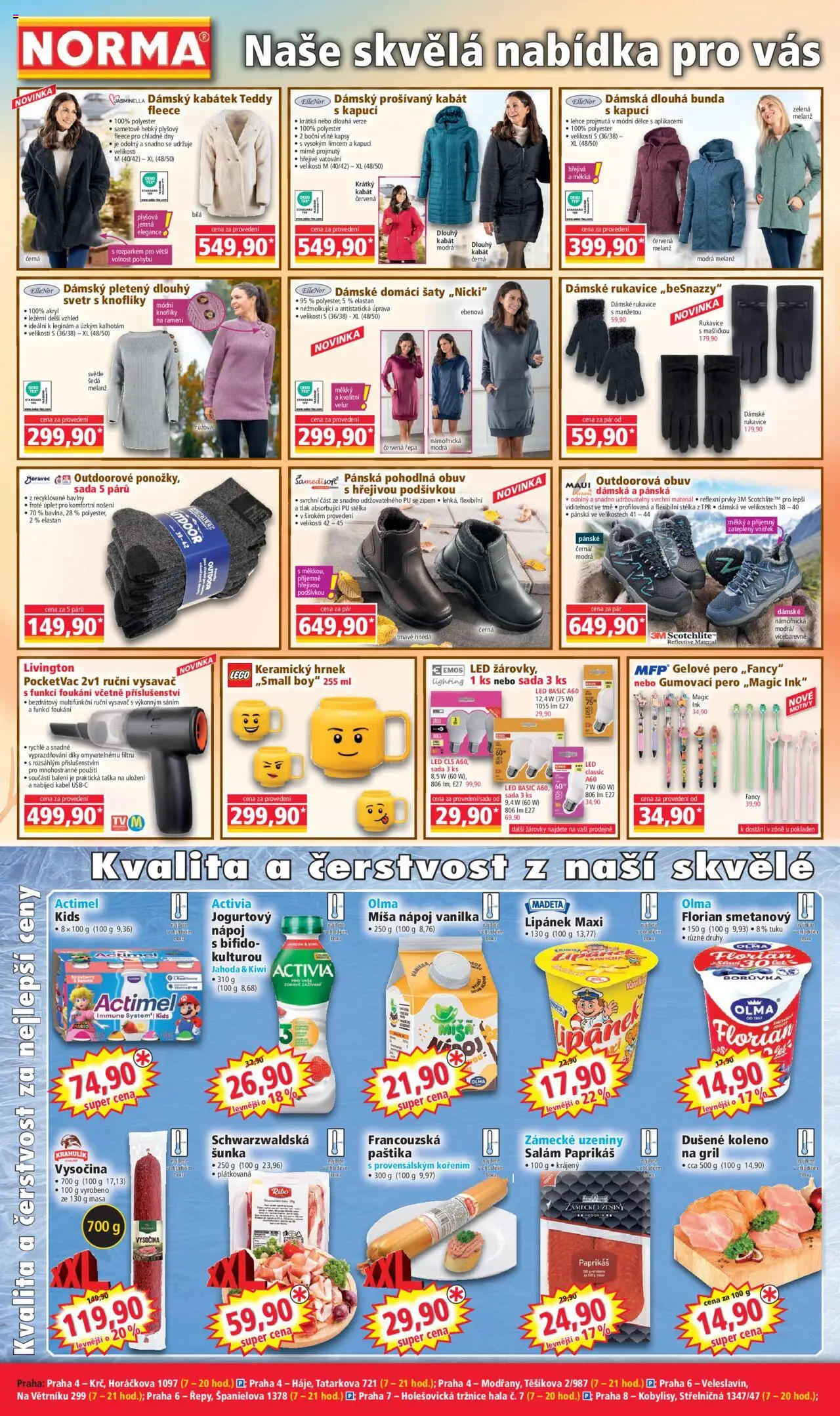 Norma leták od 27.10.2025 | Strana: 2 | Produkty: Kabát, Box, Rukavice, LED