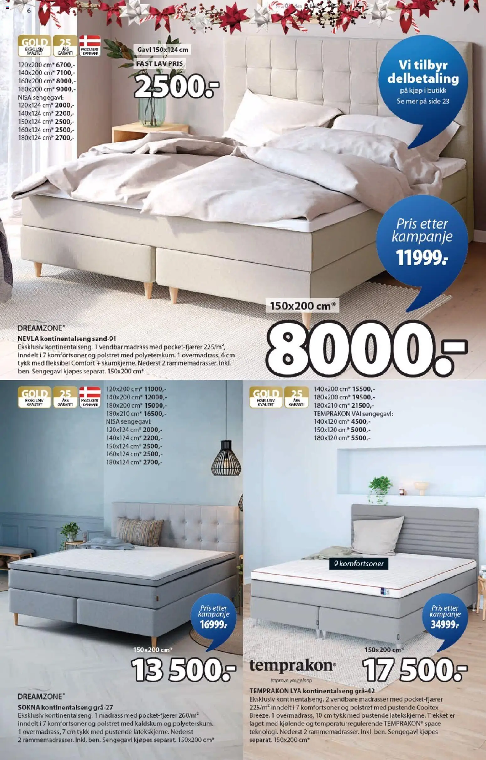 {H1} | Side: 6 | Produkter: Kontinentalseng, Суміш дитяча, Madrass, Sengegavl