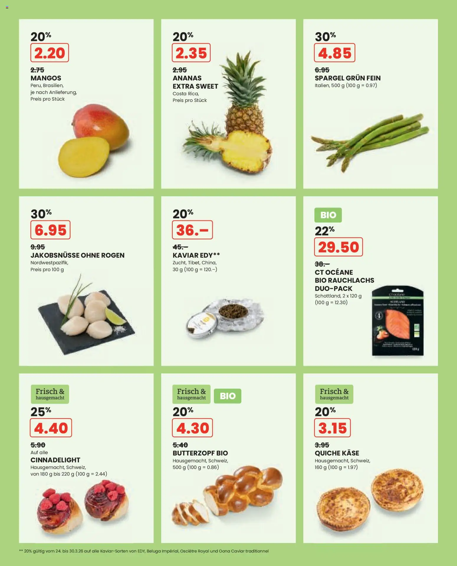 Manor aktionen – gültig ab 24.03.2026 | Seite: 2 | Produkte: Spargel, Käse, Ananas