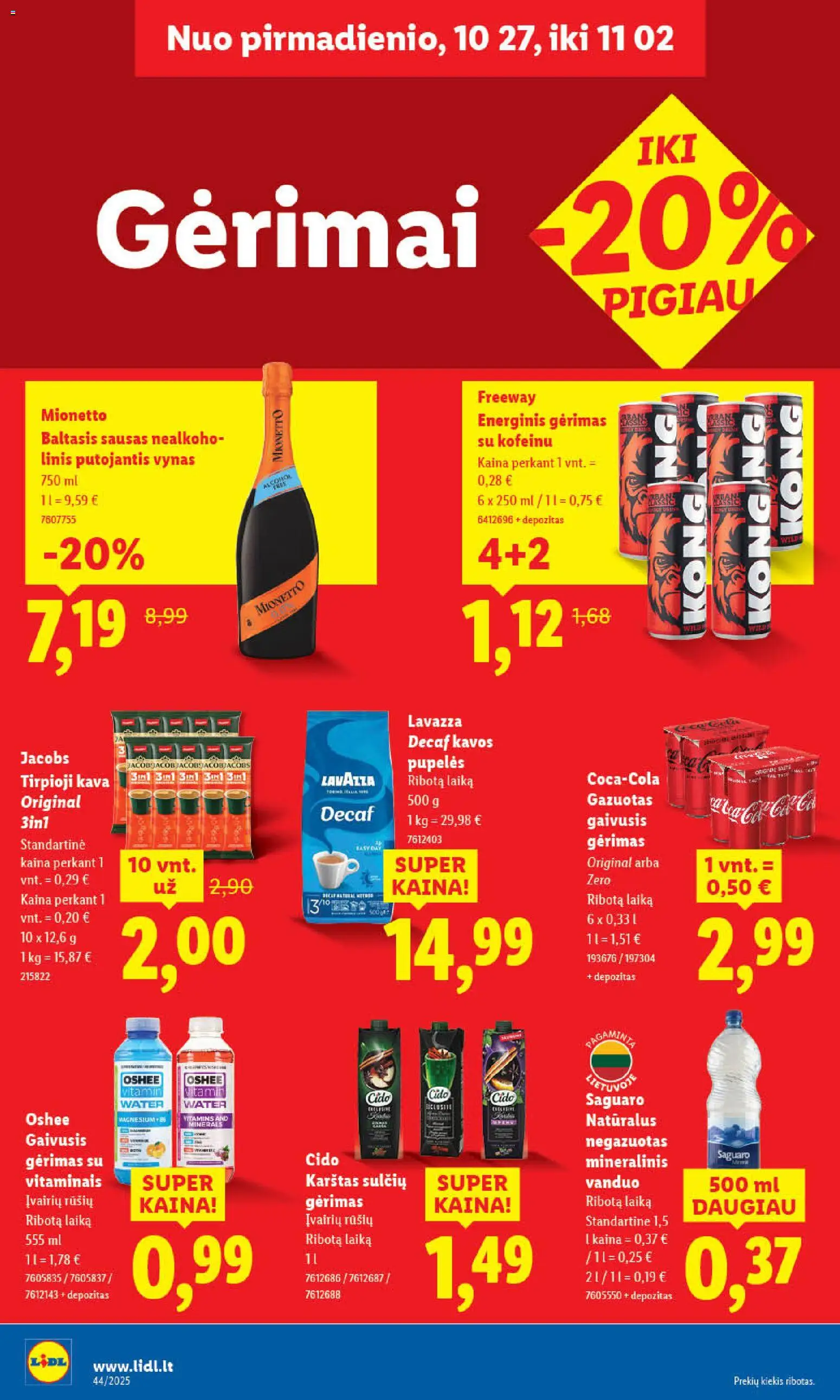 LIDL akcijos nuo 27.10.2025 | Puslapis: 34 | Prekių: Pupelės, Energinis gėrimas, Kava, Vynas