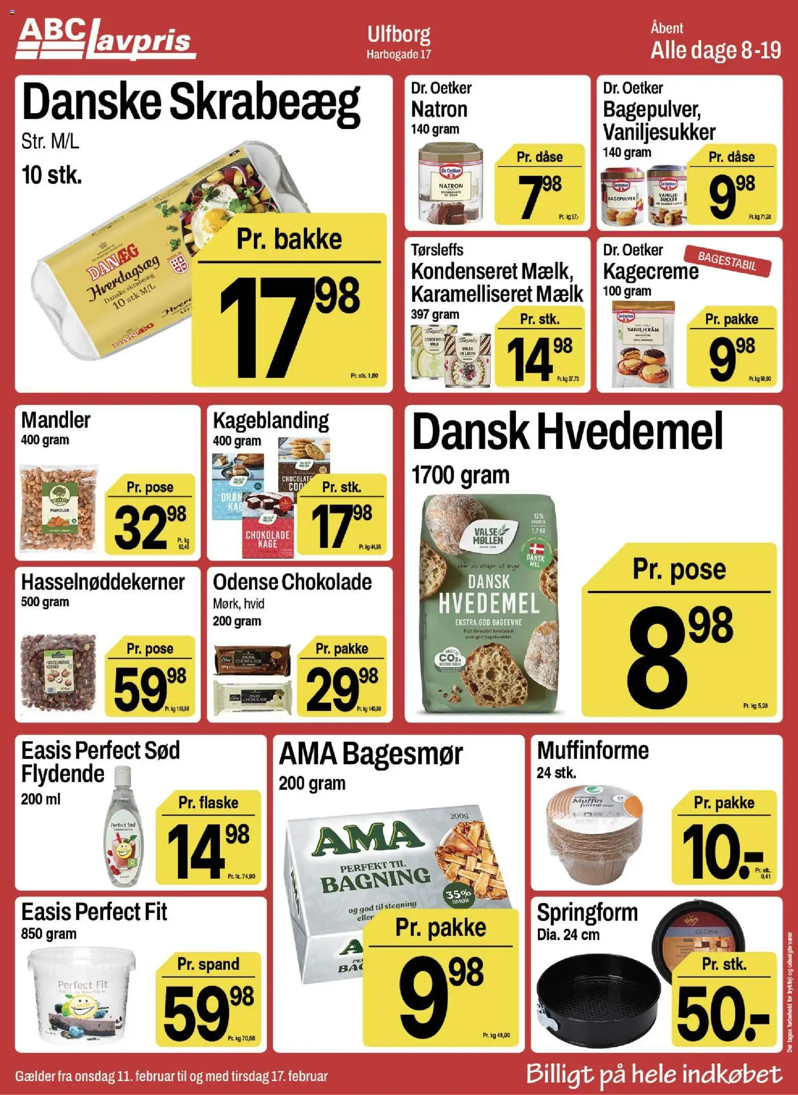 Abc Lavpris tilbudsavis – gyldig fra 11.02.2026 | Side: 2 | Produkter: Mælk, Smør, Chokolade, Natron