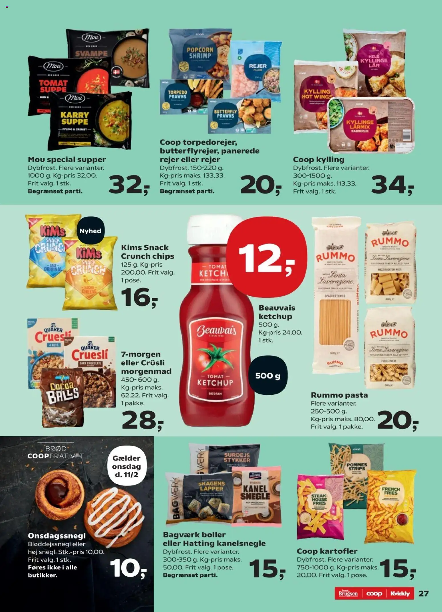 Super Brugsen tilbudsavis – gyldig fra 06.02.2026 | Side: 28 | Produkter: Svampe, Karry, Ketchup, Suppe