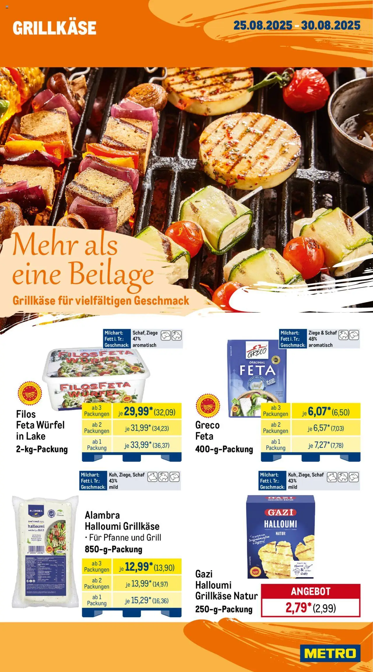 Metro Wochen-Angebote Gastro - gültig ab dem 25.08.2025 | Seite: 11 | Produkte: Grill, Feta