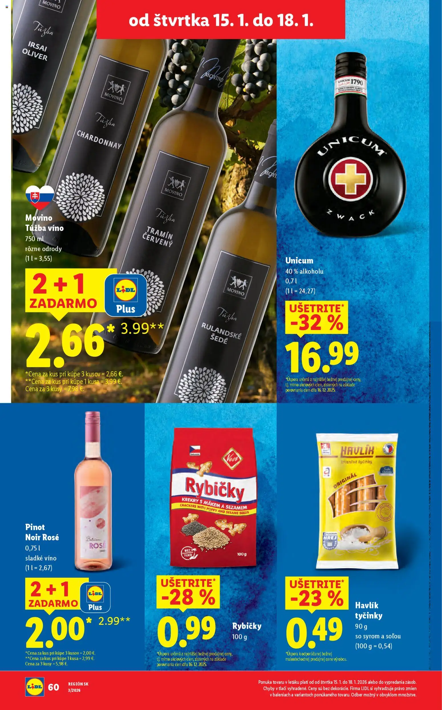 Nové Lidl akcie – leták je platný od 12.01.2026 | Strana: 62 | Produkty: Víno