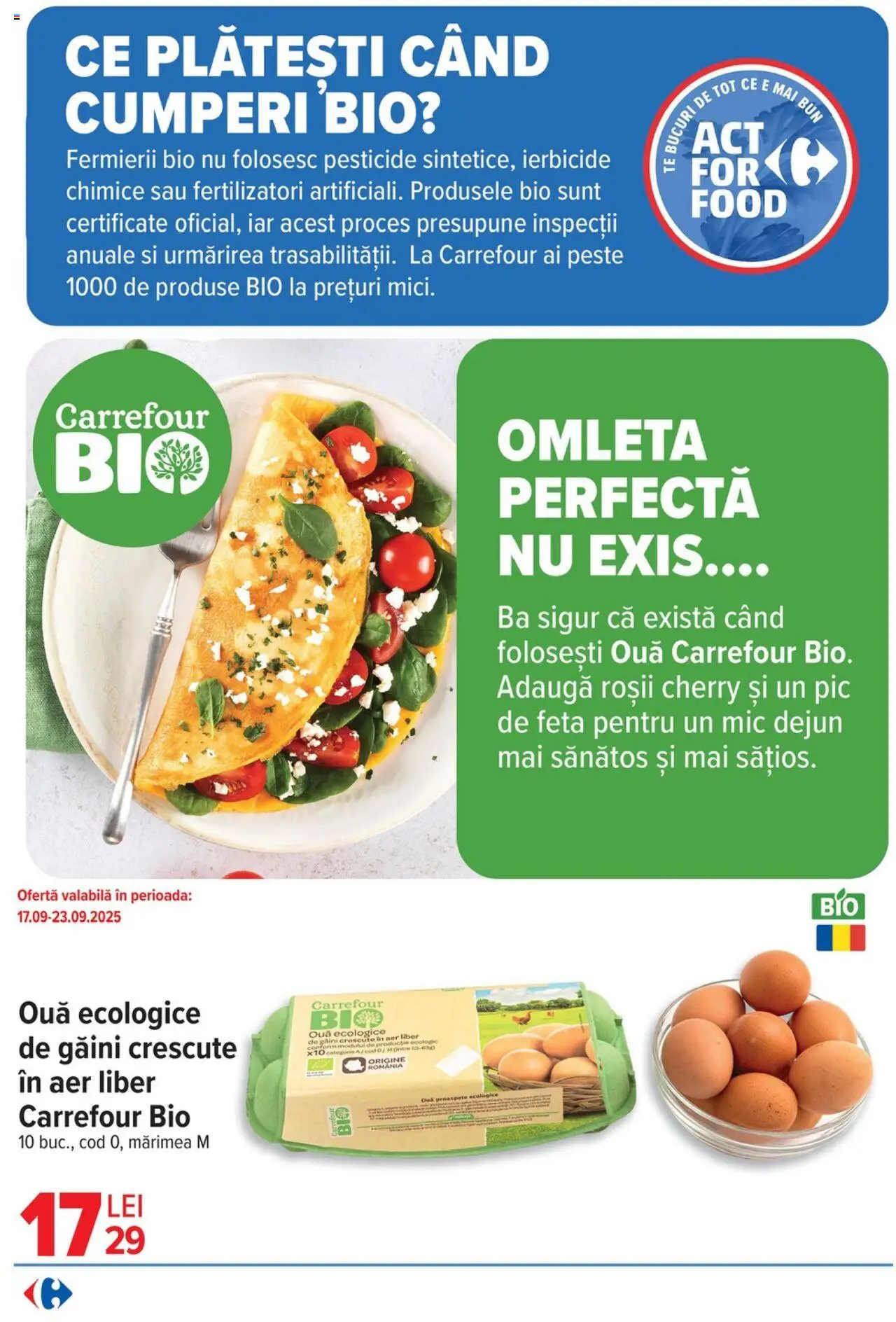 Noul catalog Carrefour – valabil de la 17.09.2025 | Pagină: 19 | Produse: Şerit ödül, Ouă, Roșii, Pește