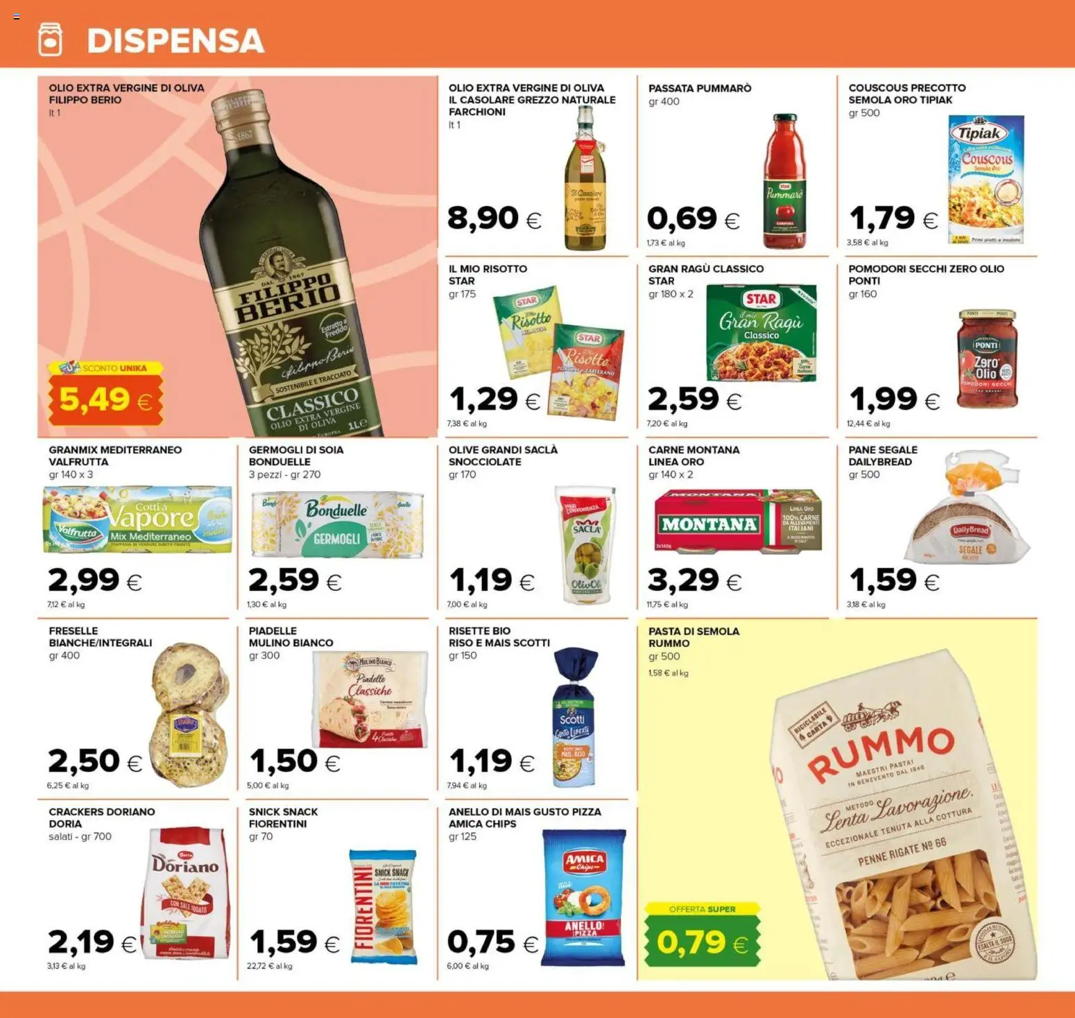 Volantino Tigre del 23.04.2026 | Pagina: 16 | Prodotti: Pane, Olive, Pasta, Anello