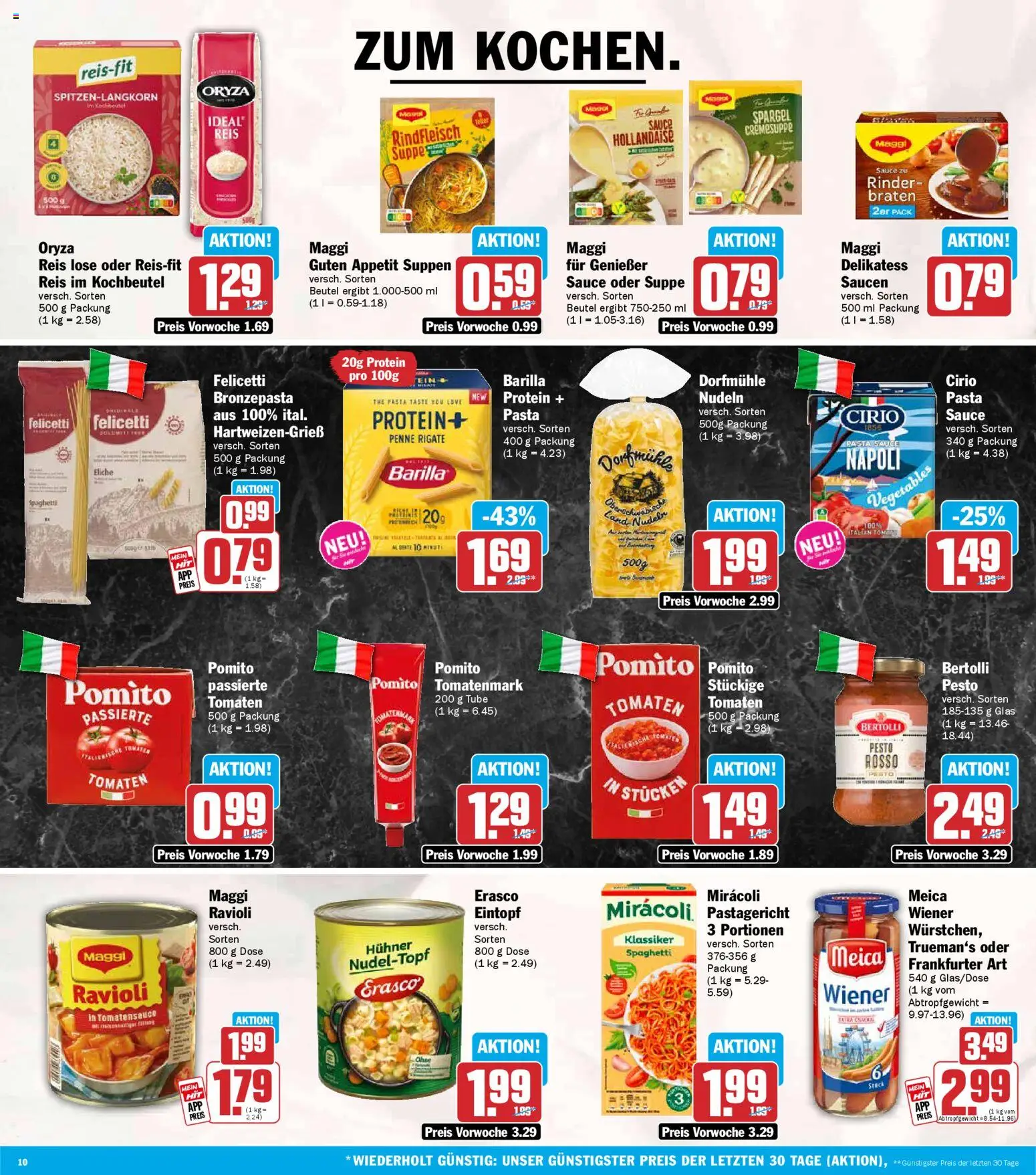 HIT Prospekt 	 – gültig ab 20.04.2026 | Seite: 10 | Produkte: Tomaten, Meica, Reis, Nudeln