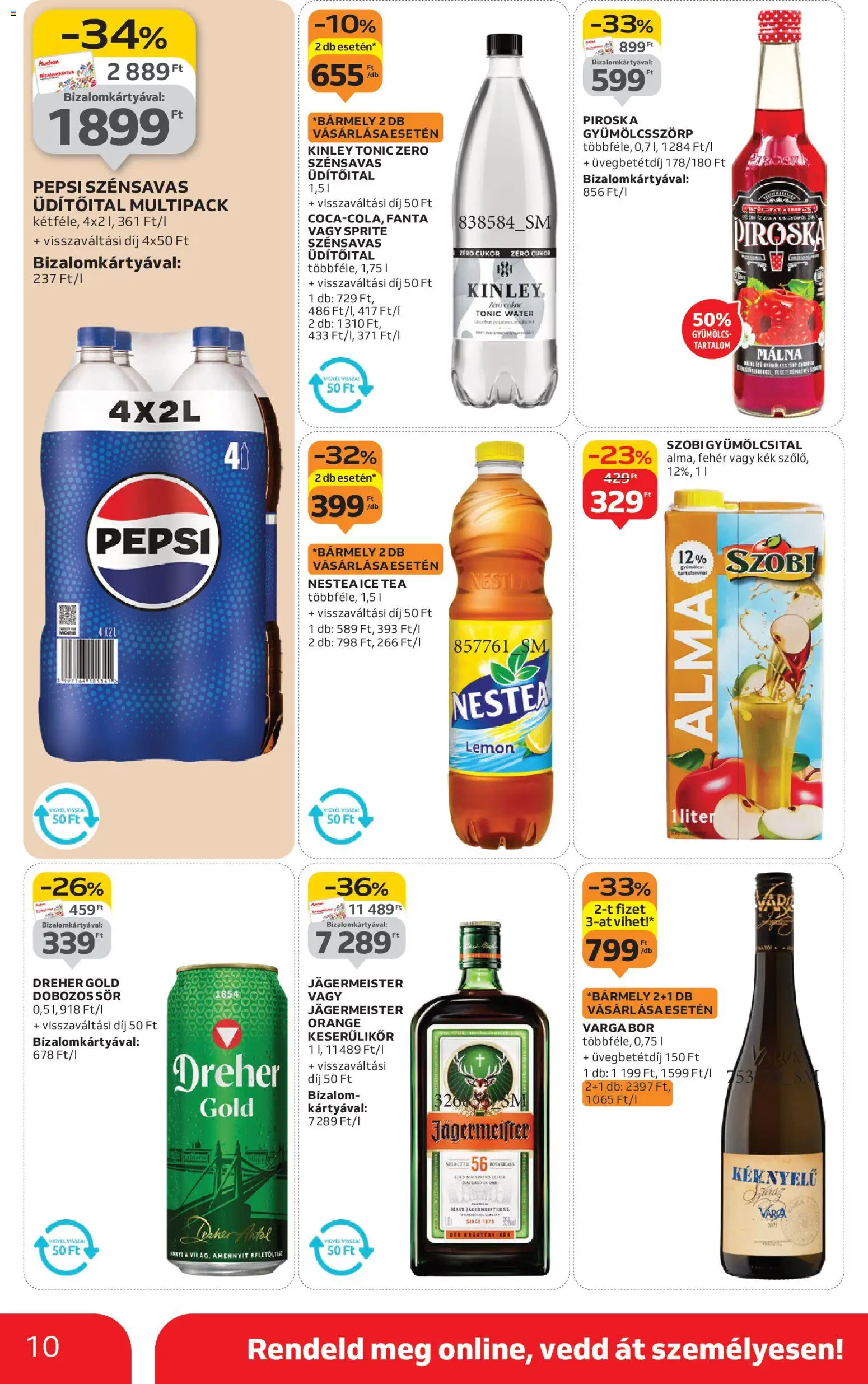 Auchan akciós ujság - amely érvényes a következő dátumtól: 30.10.2025 | Oldal: 10 | Termékek: Fanta, Dobozos sör, Alma, Cukor