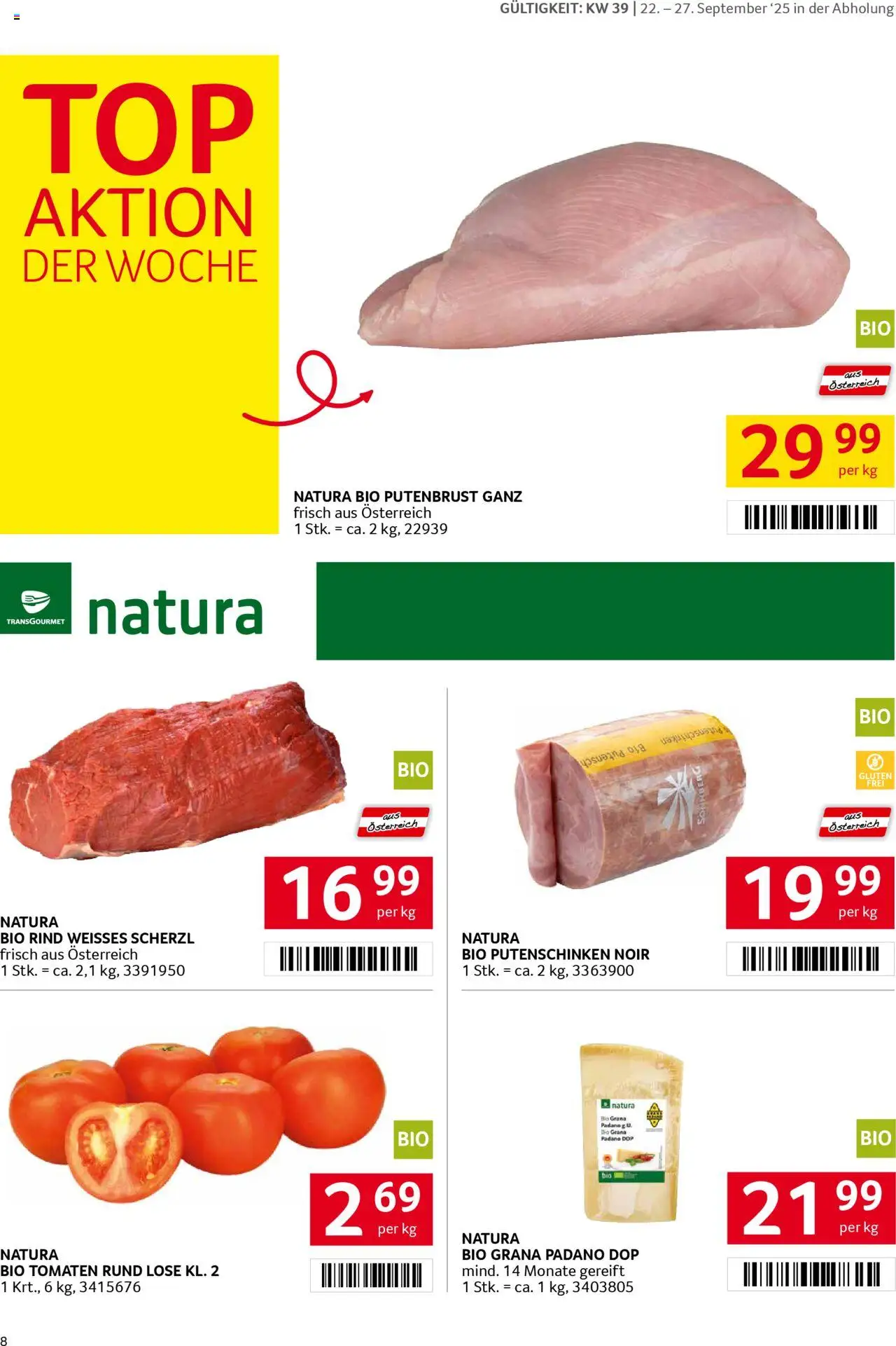 Transgourmet Flugblatt gültig ab 22.09.2025 | Seite: 6 | Produkte: Tomaten