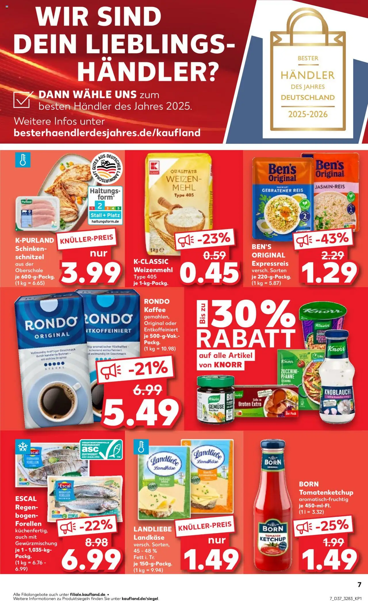 Kaufland prospekt Berlin	 – gültig ab 11.09.2025 | Seite: 7 | Produkte: Knorr, Reis, Zucchini, Ketchup