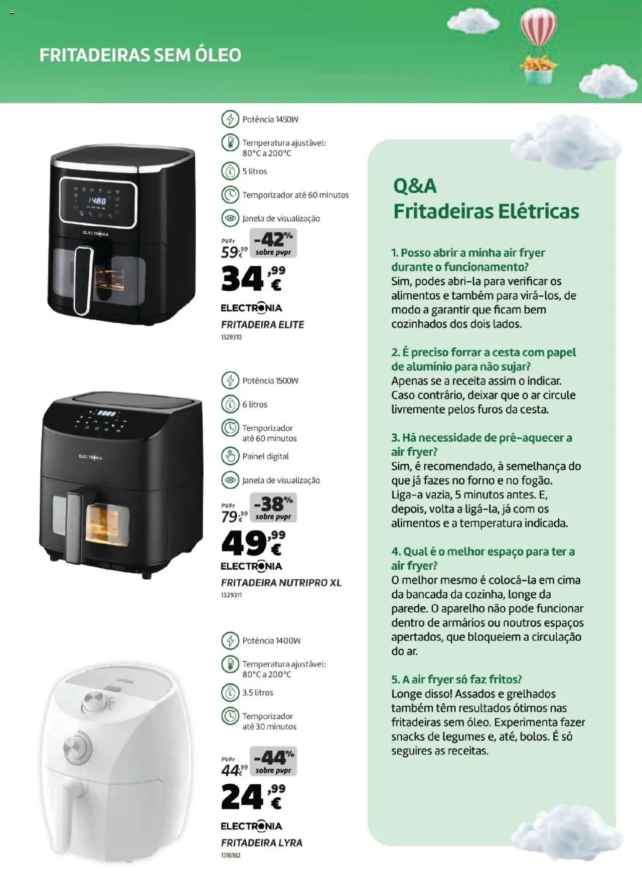 Radio Popular - Folheto Especial Fritadeiras Sem Óleo Electronia │ válido de 26.08.2025 | Página: 2 | Produtos: Forno, Air fryer, Bancada, Papel de alumínio