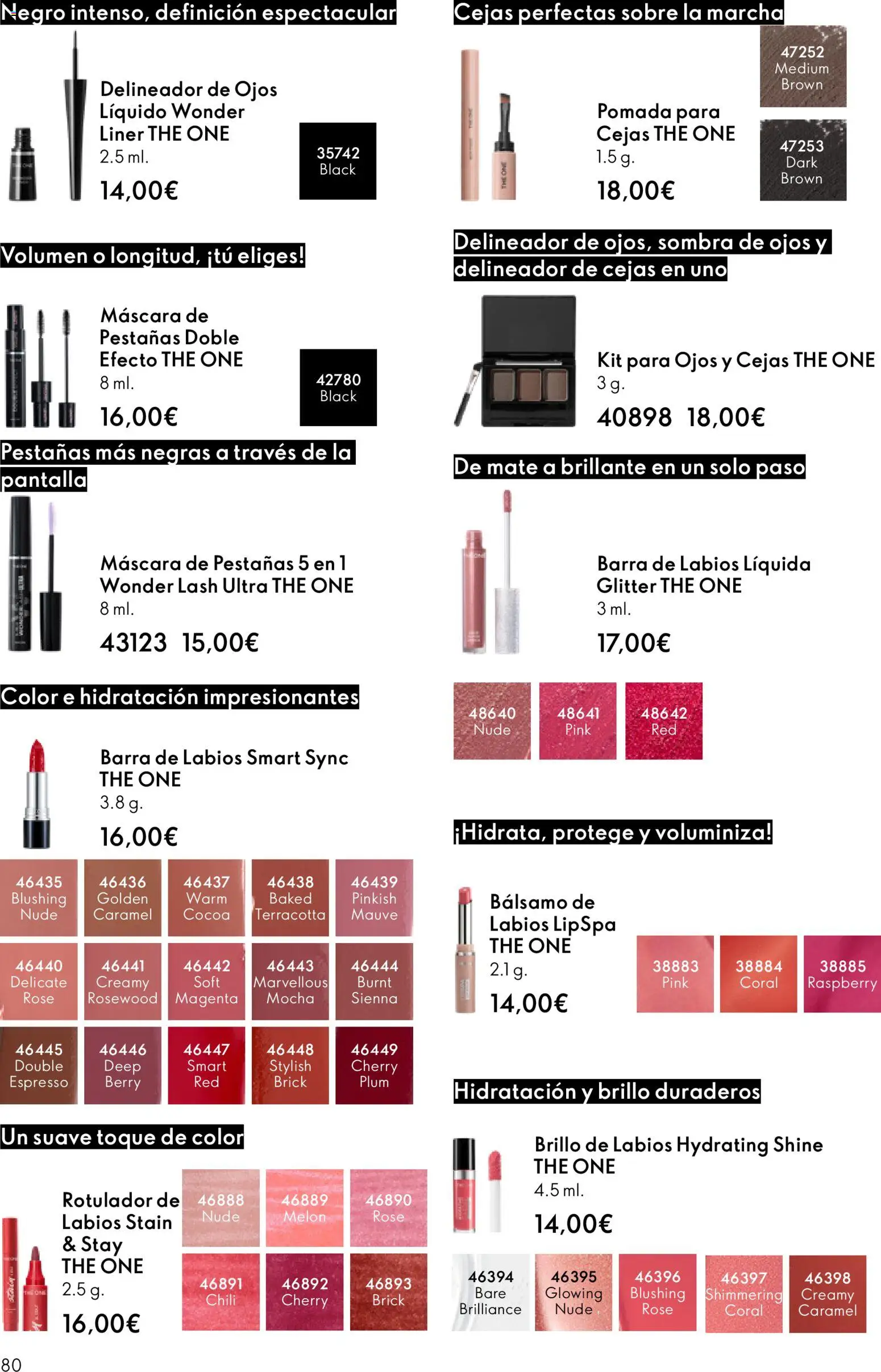 Oriflame - Catálogo Campaña 2 │ válido desde el 28.01.2026 | Página: 80 | Productos: Sombra, Delineador de ojos, Delineador, Máscara de pestañas