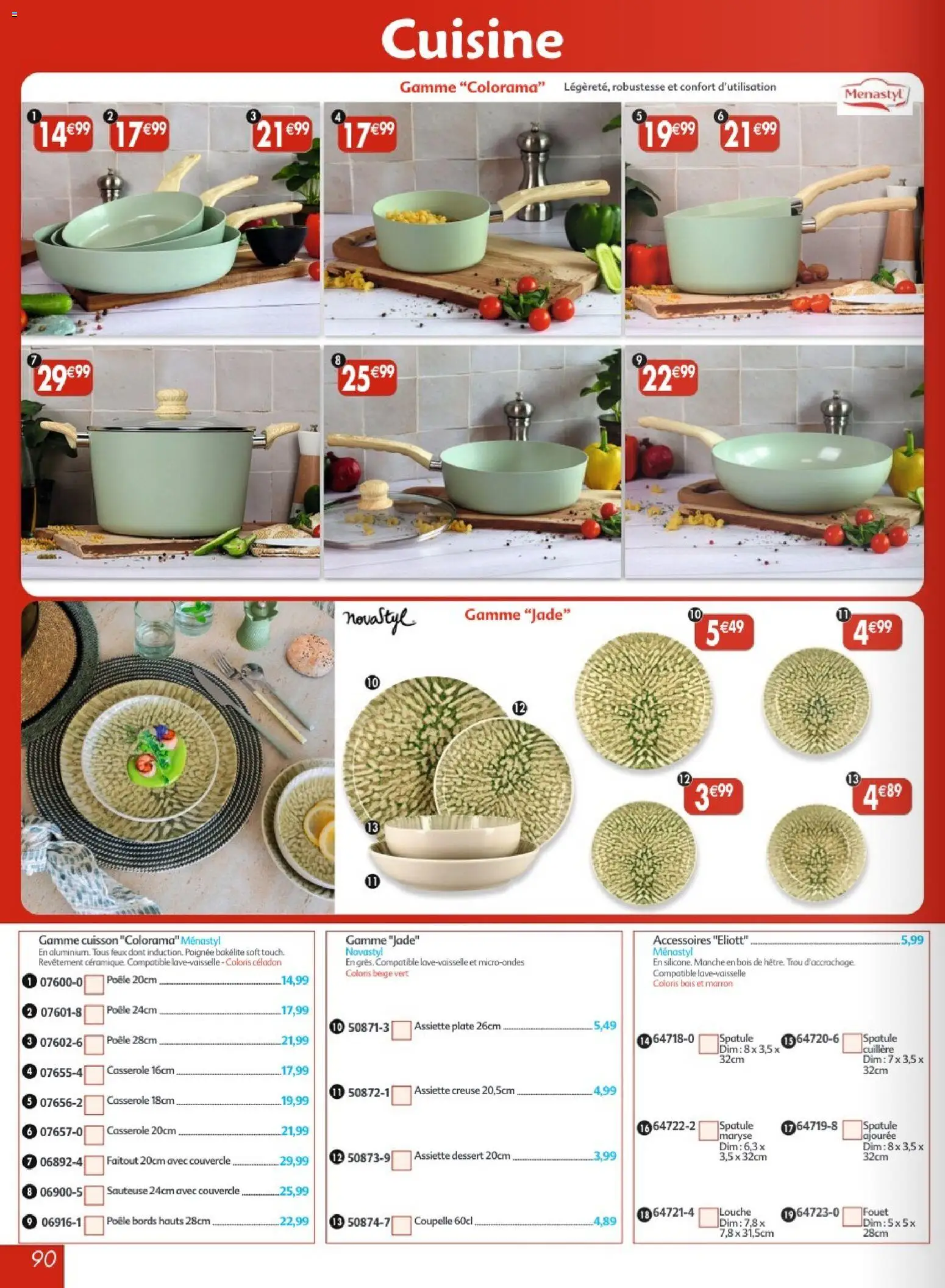 {H1} | Page: 90 | Produits: Poêle, Spatule, Casserole