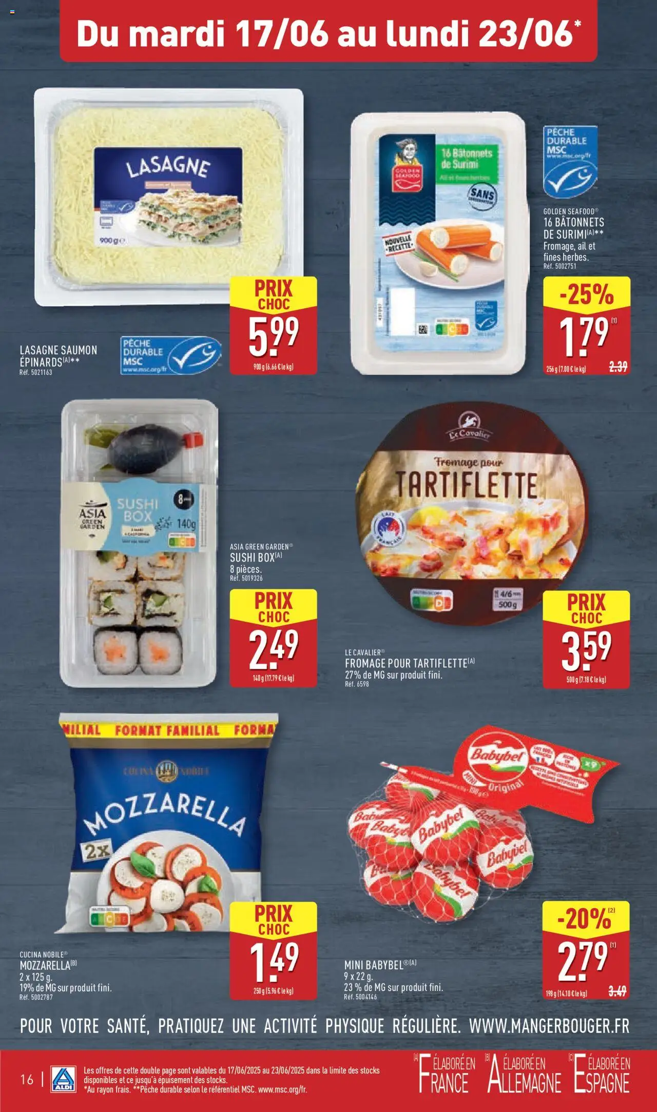 | Page: 19 | Produits: Pêche, Ail, Tartiflette, Fromage pour tartiflette