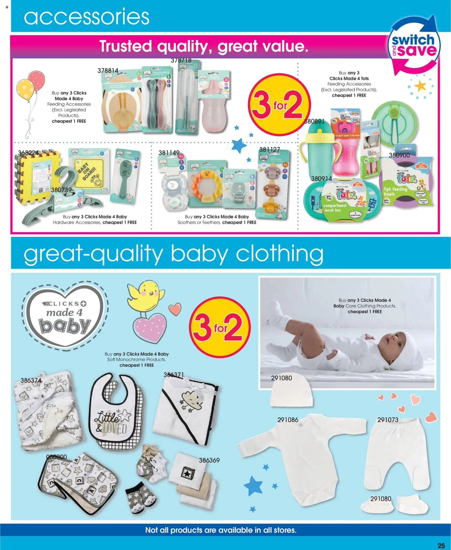 New Clicks catalogue – valid from 25.03.2026 | Page: 25 | Products: Box, Bowls, Switch