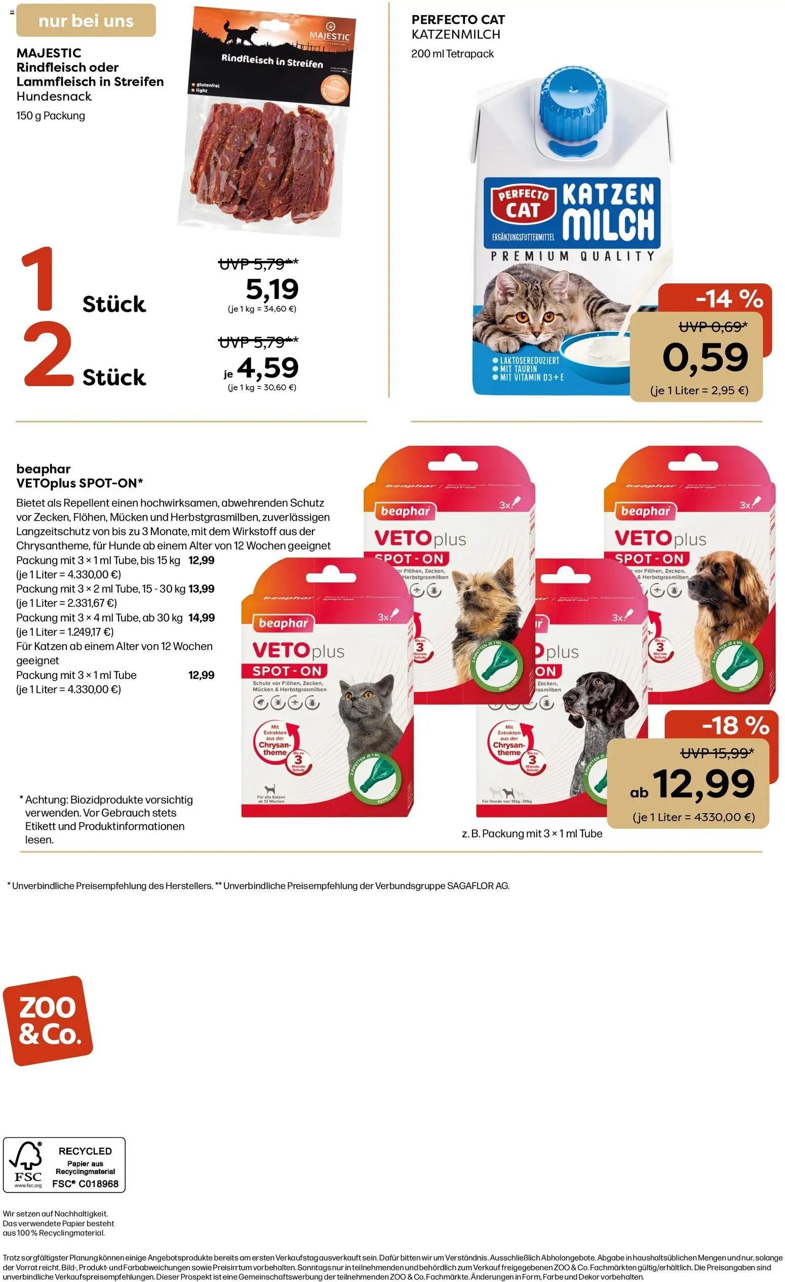 Zoo & co Prospekt 	 – gültig ab 30.03.2026 | Seite: 12 | Produkte: Milch, Rindfleisch