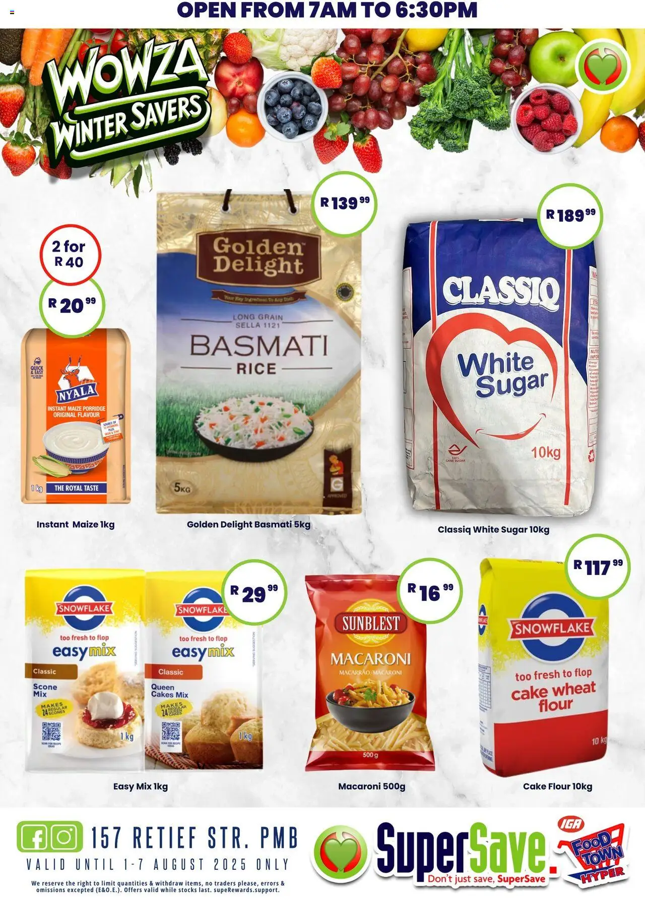 Super Save Specials │ valid from 08.08.2025 | Page: 35 | Products: Cake, Flour, Rice, Sugar