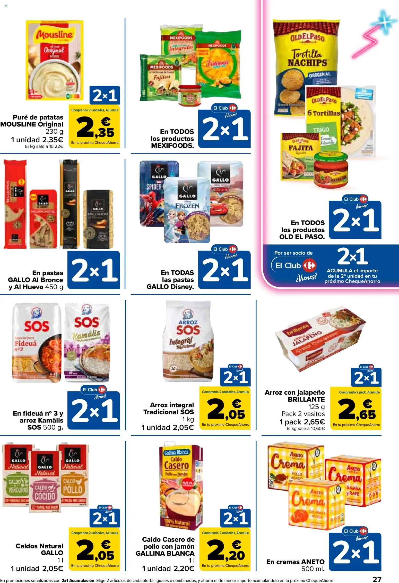 Carrefour folleto │ válido desde el 24.03.2026 | Página: 27 | Productos: Jamón, Arroz, Crema, Gamba
