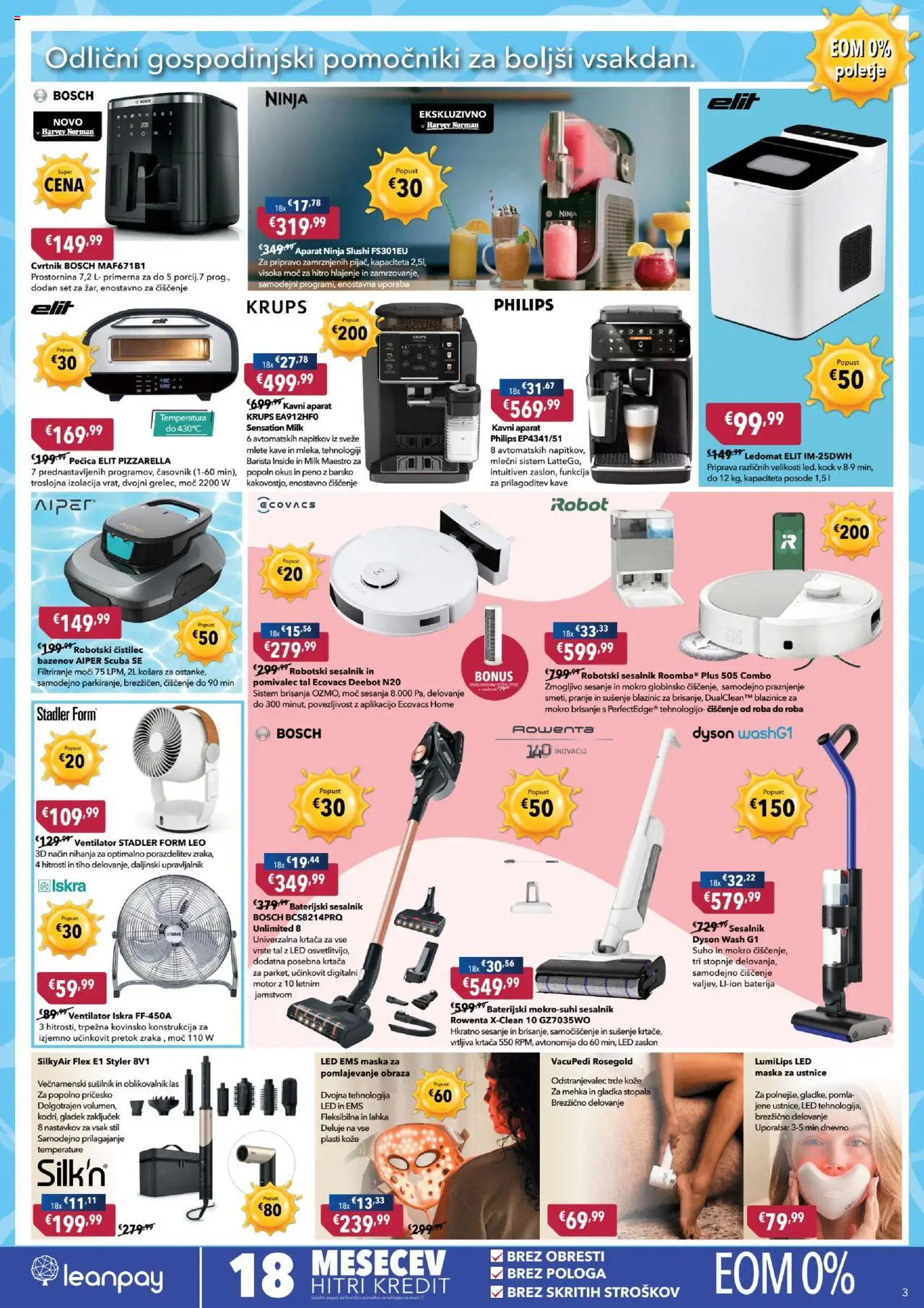 Harvey Norman katalog │ velja od 10.07.2025 | Stran: 3 | Izdelki: Ventilator, Robot, Košara, Krtaca