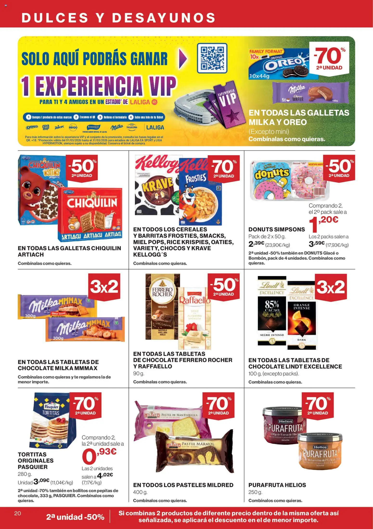 Hipercor catálogo │ válido desde el 26.02.2026 | Página: 20 | Productos: Leche, Chocolate, Συσκευή ροής, Donuts