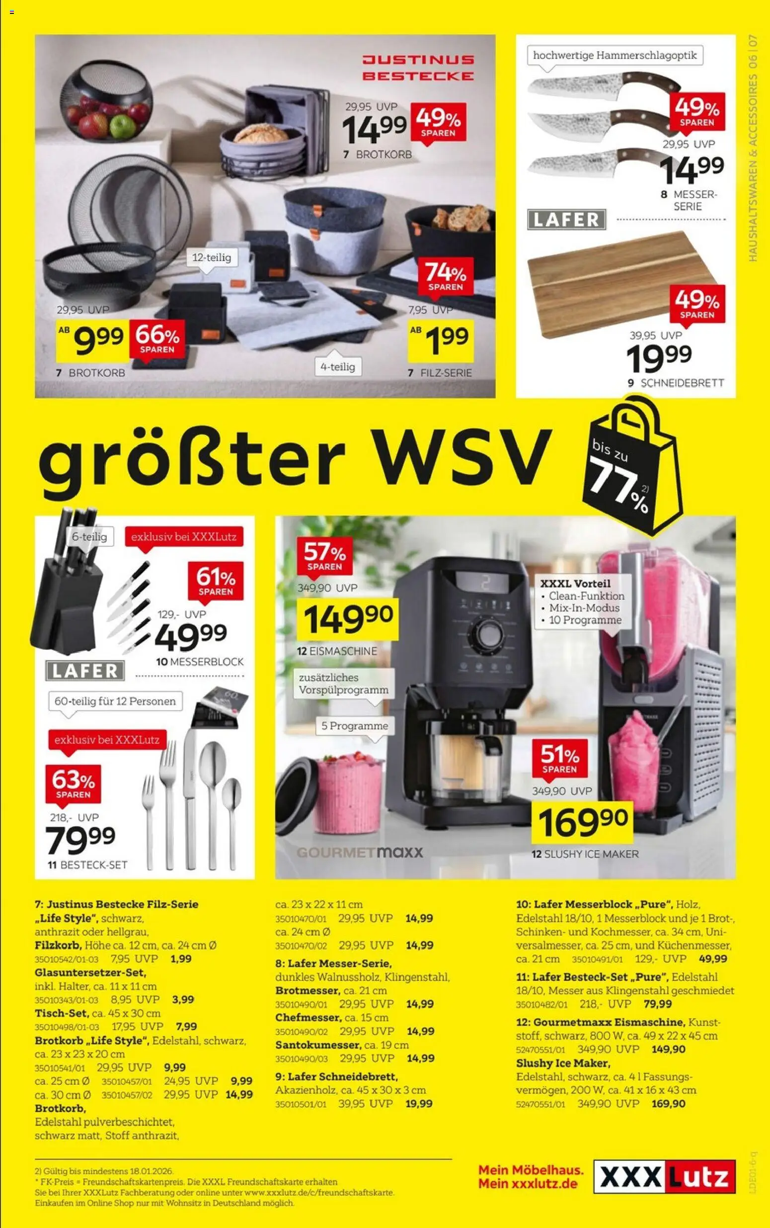 XXXL Lutz Deutschlands größter WSV – gültig ab 02.01.2026 | Seite: 7 | Produkte: Brot, Schinken