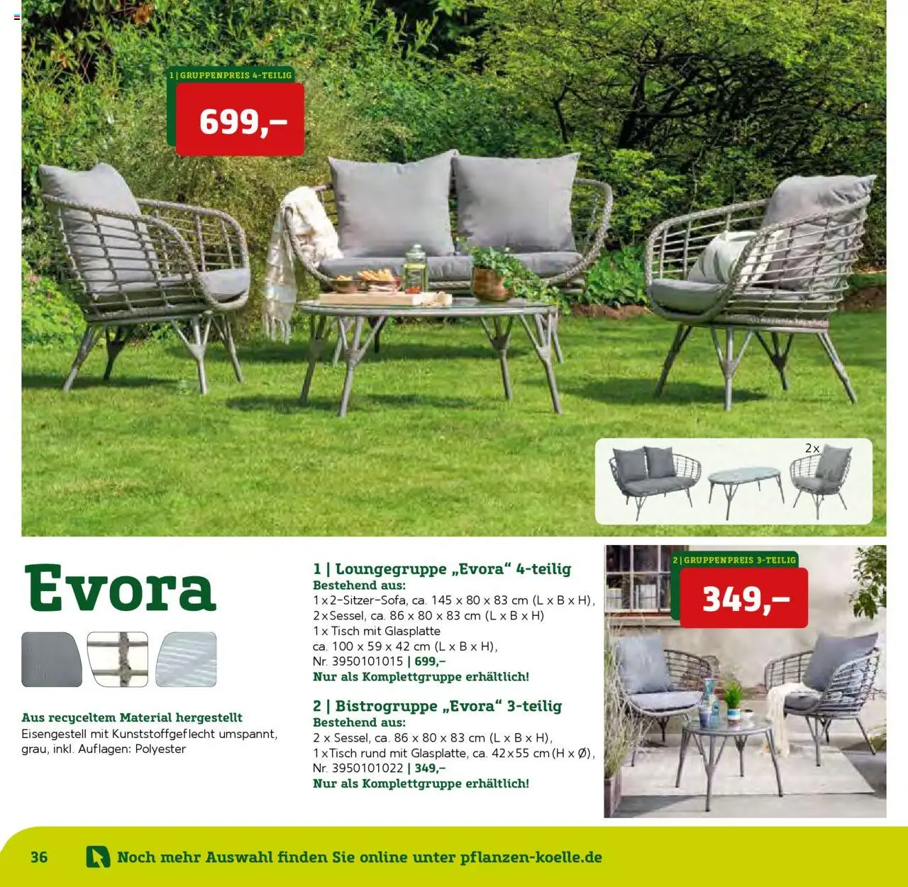 Pflanzen-Kölle Gartenmöbel Katalog 2025 – gültig ab 22.01.2025 | Seite: 36 | Produkte: Tisch
