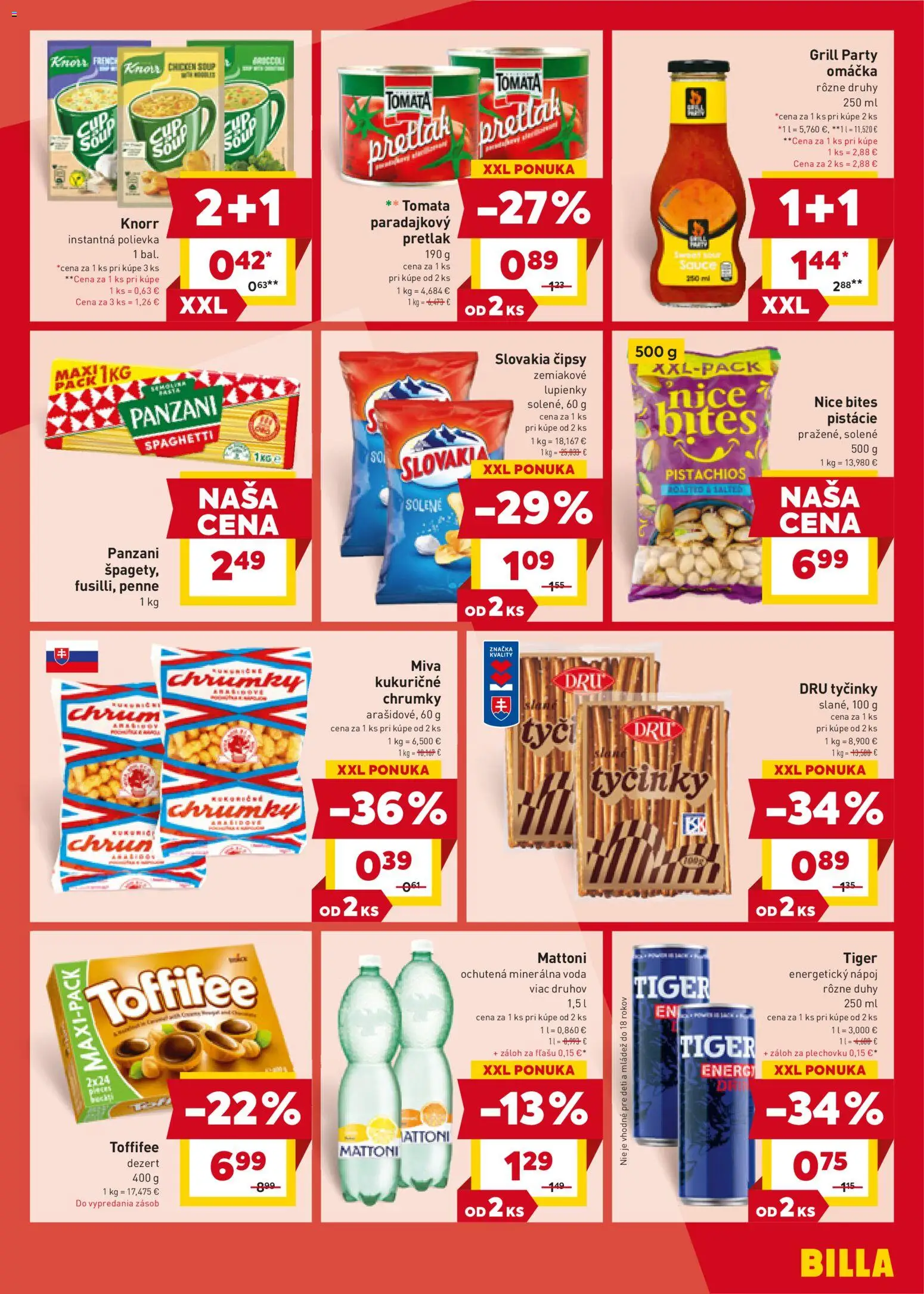 Nové Billa akcie – leták je platný od 21.01.2026 | Strana: 7 | Produkty: Mattoni, Omáčka, Minerálna voda, Pistácie