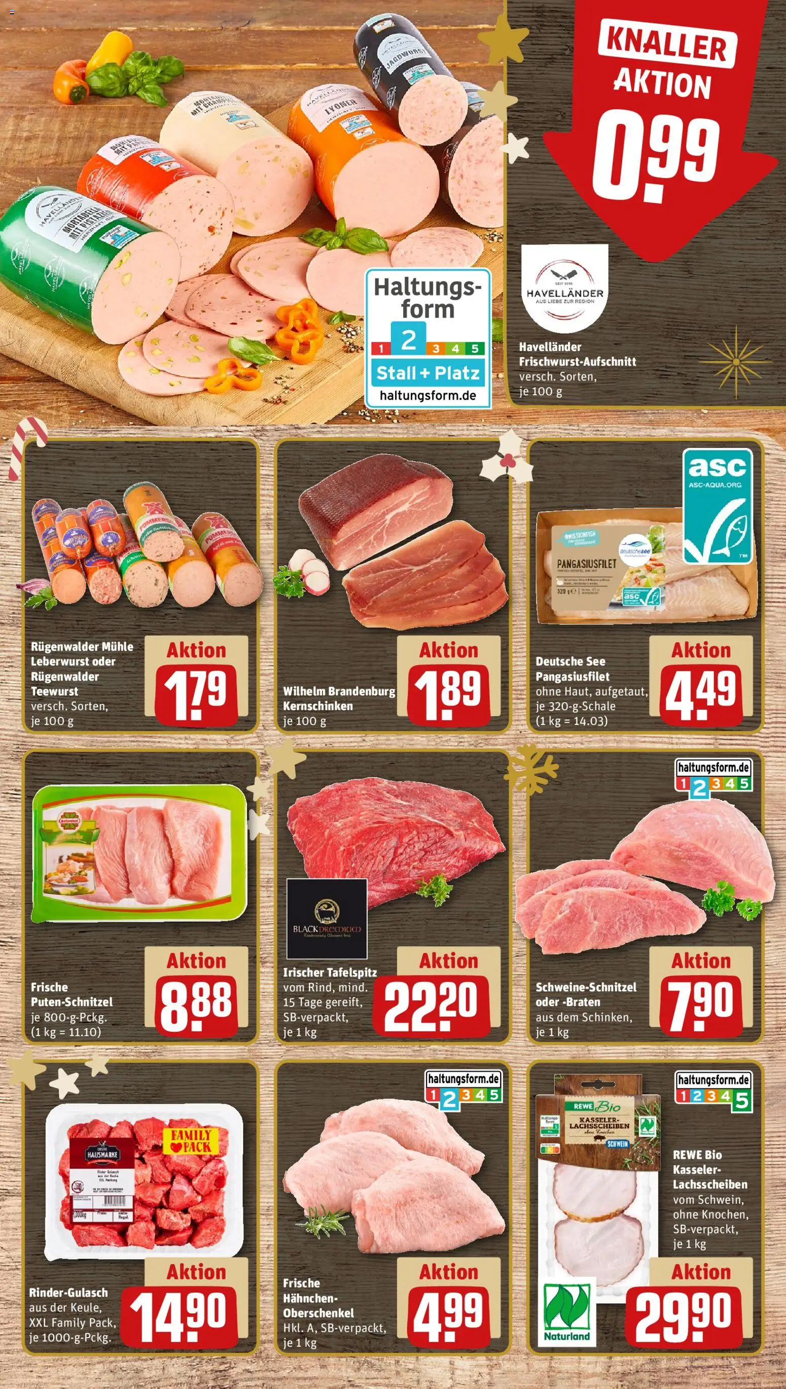 Rewe Prospekt 	 – gültig ab 01.12.2025 | Seite: 10 | Produkte: Tafelspitz, Rindergulasch, Hahnchen, Putenschnitzel