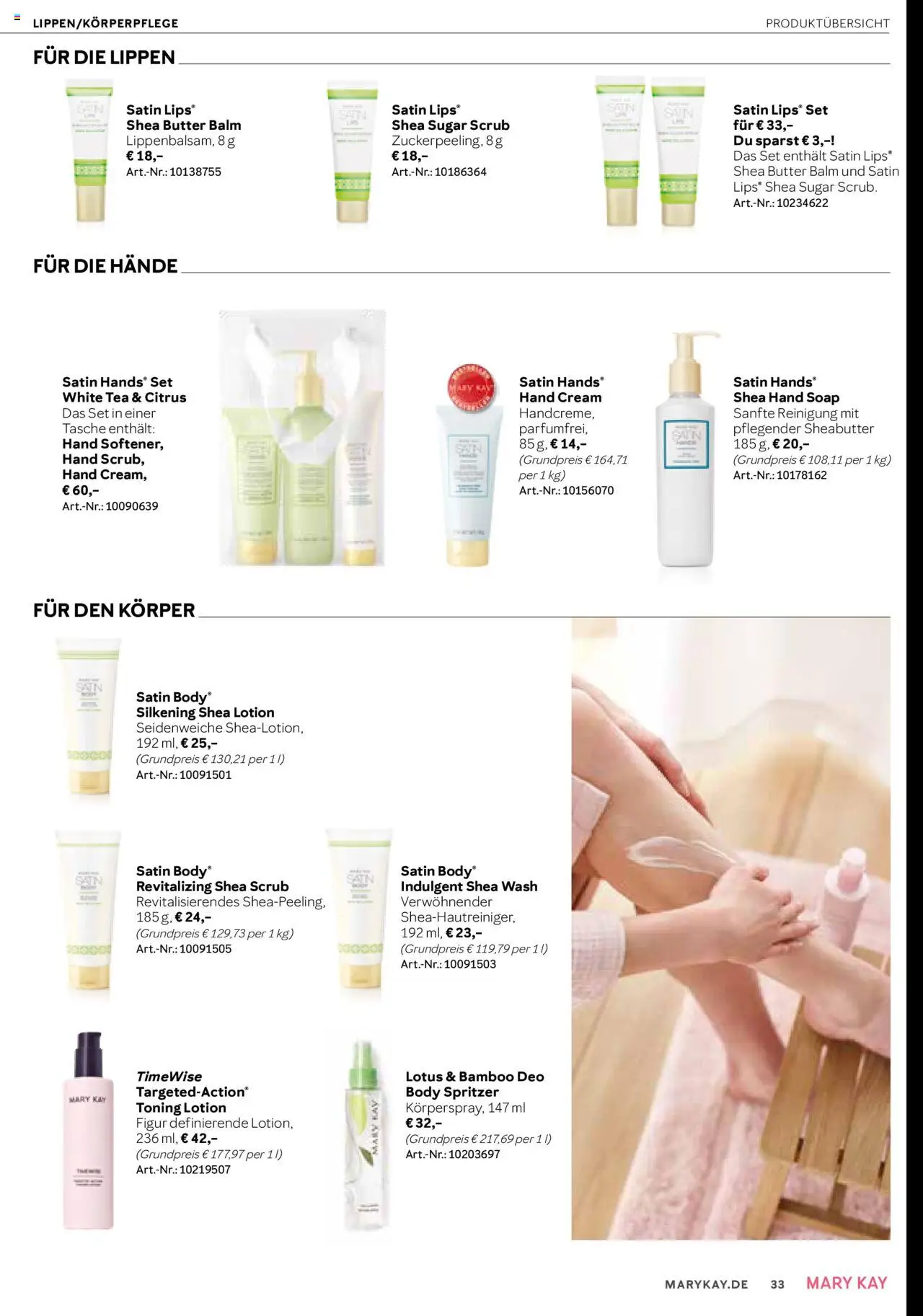 Mary Kay Katalog - gültig ab dem 16.07.2025 | Seite: 33 | Produkte: Tasche, Butter